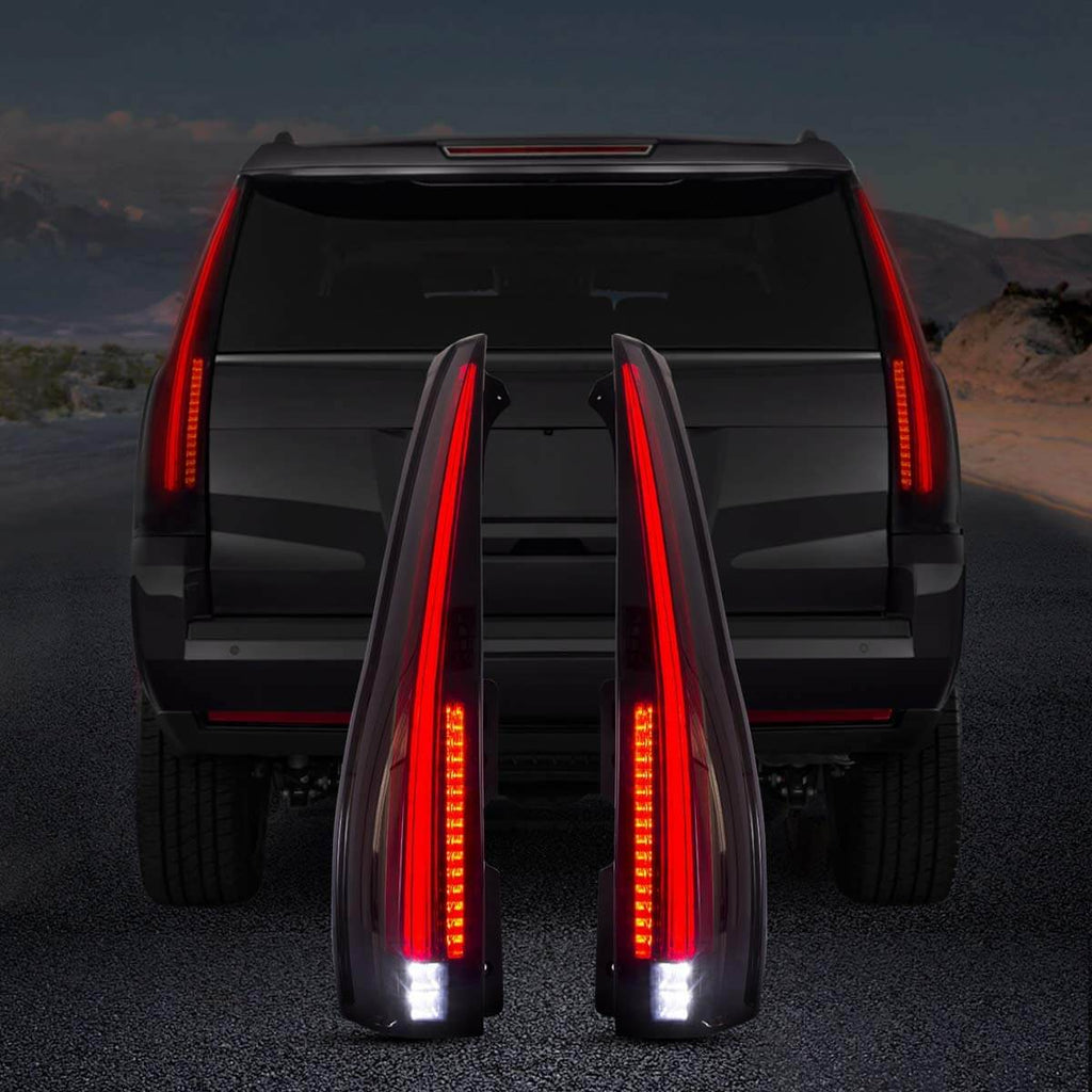 LED Tail Light Assembly With Sequential Turn Signal For 2007-2014 Cadillac Escalade 3th Gen