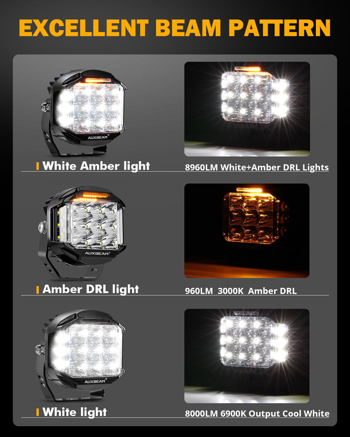 V-max Series 6Pcs Side Shooter Pod Lights with Power Harness