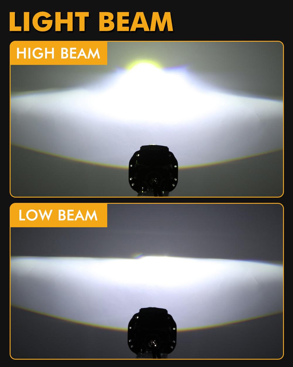 2.5 Inch 90W 70W Hi/Lo Beam Bi-LED Laser Projector Lens Headlight S8 Series Non-Destructive Installation Projector Lens for Car | 2PCS/Set