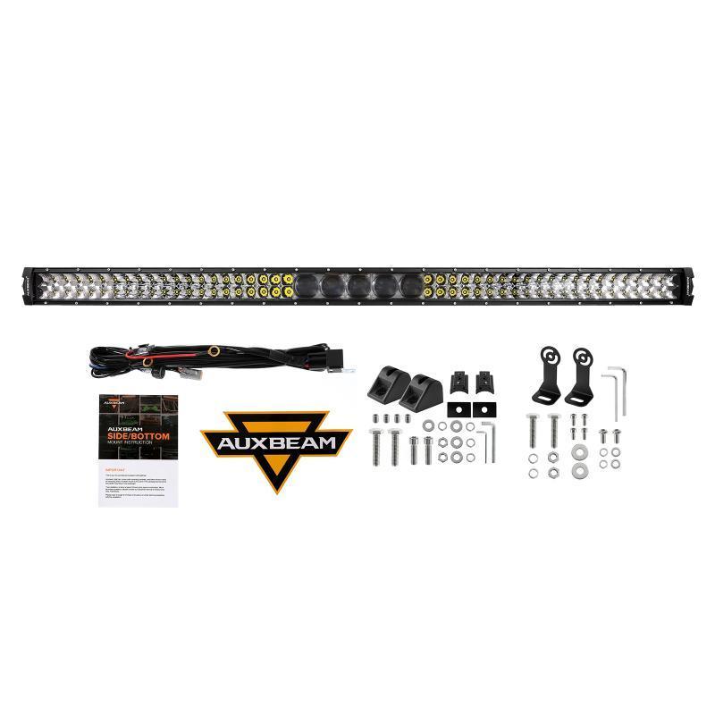 7" LED Halo Headlights + 5D-PRO 52" Straight LED Light Bar + Windshield Mounting Brackets + 18W Flood Beam Pod Lights Set for Jeep Wrangler TJ