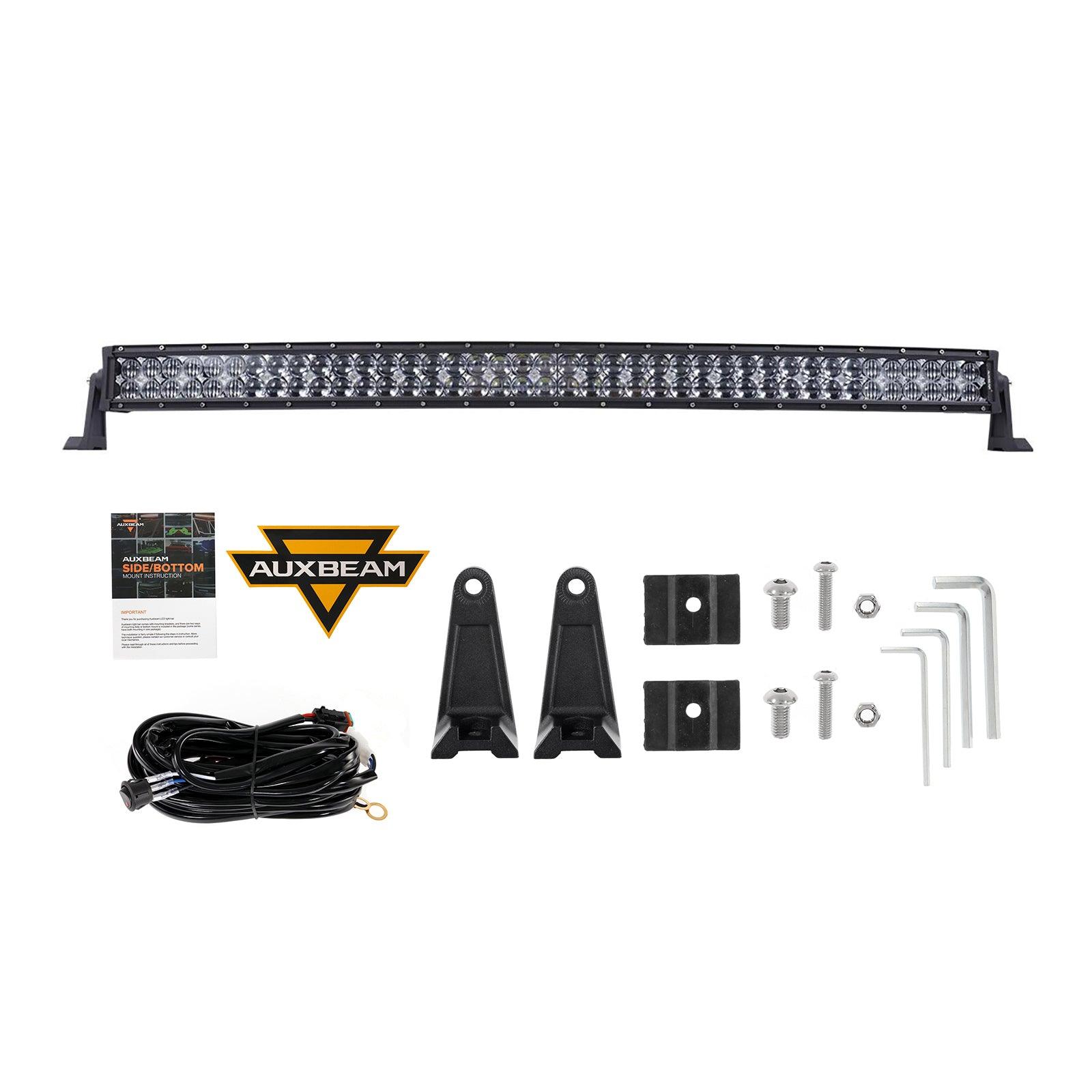 32 Inch 5D Series Straight/Curved LED Light Bar & A-pillar Light Bar Mounting Bracket Combo for RZR 900/ RZR S900/ RZR 900 XC/ RZR XP 1000/ RZR Turbo