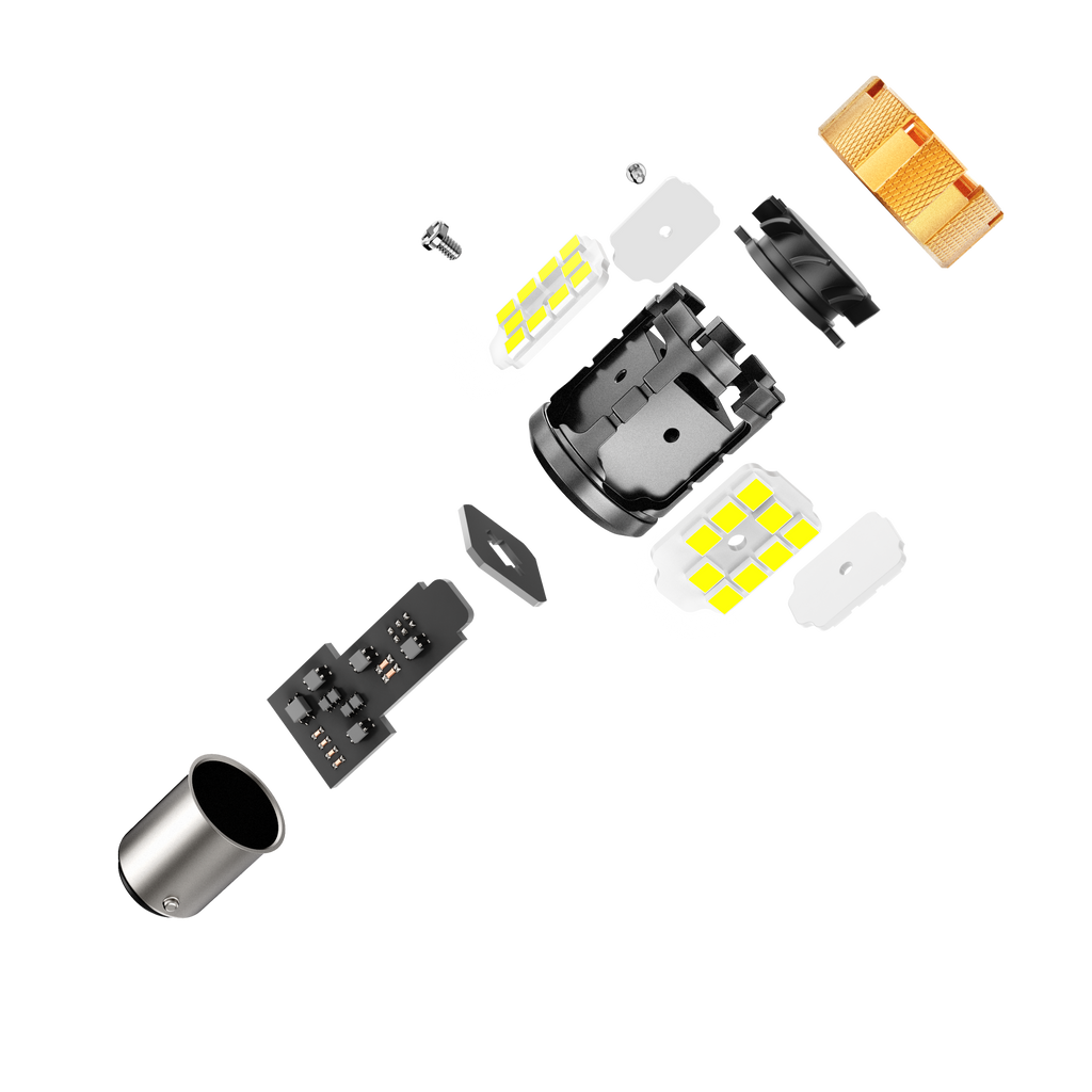 🆕1157 BAY15D LED Backup Reverse/Turn Signal/Brake Tail Light Bulbs 50W 4000LM CAN-Bus Error Free 6500K White B21-PRO Series | 2 Bulbs