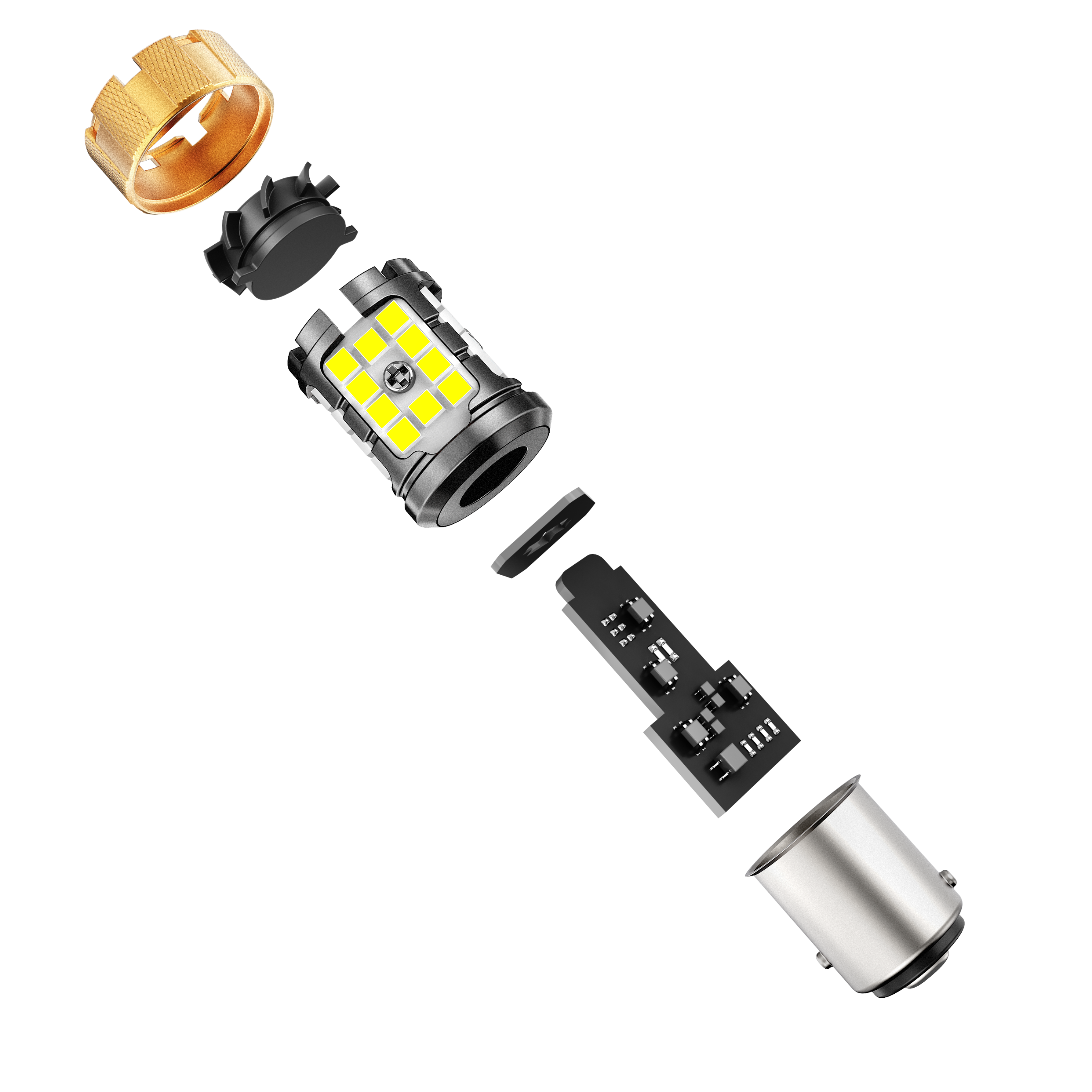 🆕1157 BAY15D LED Backup Reverse/Turn Signal/Brake Tail Light Bulbs 50W 4000LM CAN-Bus Error Free 6500K White B21-PRO Series | 2 Bulbs