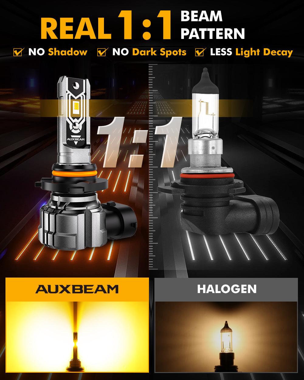 🆕H10 9145 9140 HB3 LED Fog Light/DRL Bulbs 50W 10000LM 3000K Amber Yellow Q5 Series | 2 Bulbs