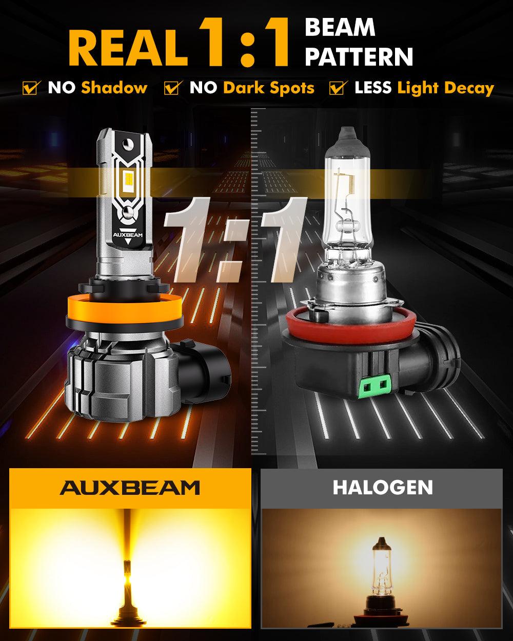 🆕H11 H9 H8 H16JP LED FOG Light/DRL Bulbs 50W 10000LM 3000K Amber Yellow Q5 Series | 2 Bulbs