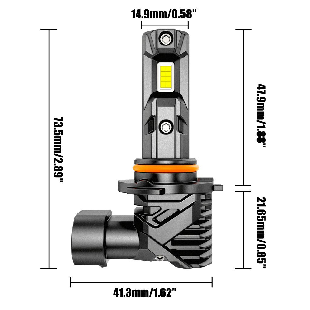 🆕9005/HB3 LED Headlight Bulbs/Fog Lights Q15 Series Fanless&Wireless 60W 18000LM 6500K Cool White | 2 Bulbs