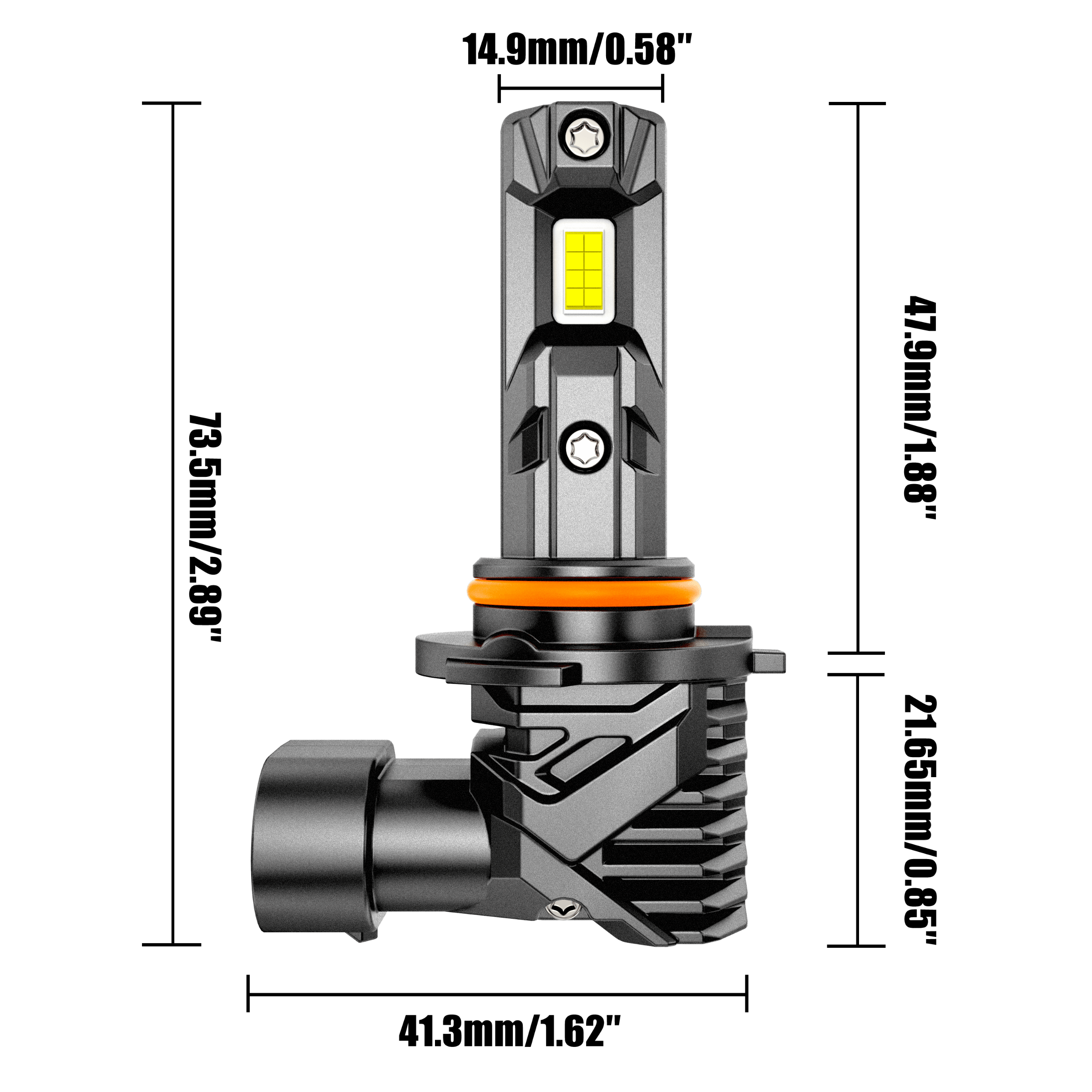 🆕9005/HB3 LED Headlight Bulbs/Fog Lights Q15 Series Fanless&Wireless 60W 18000LM 6500K Cool White | 2 Bulbs