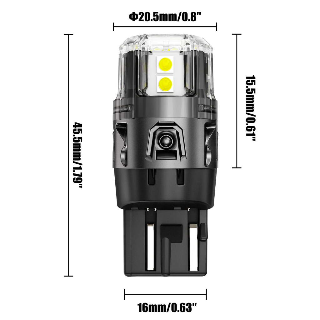 🆕T20 7443 7440 LED Backup Reverse/Turn Signal/Brake Tail Light Bulbs 13W 500% High Brightness CAN-Bus Error Free 6500K White B52 Series | 2 Bulbs