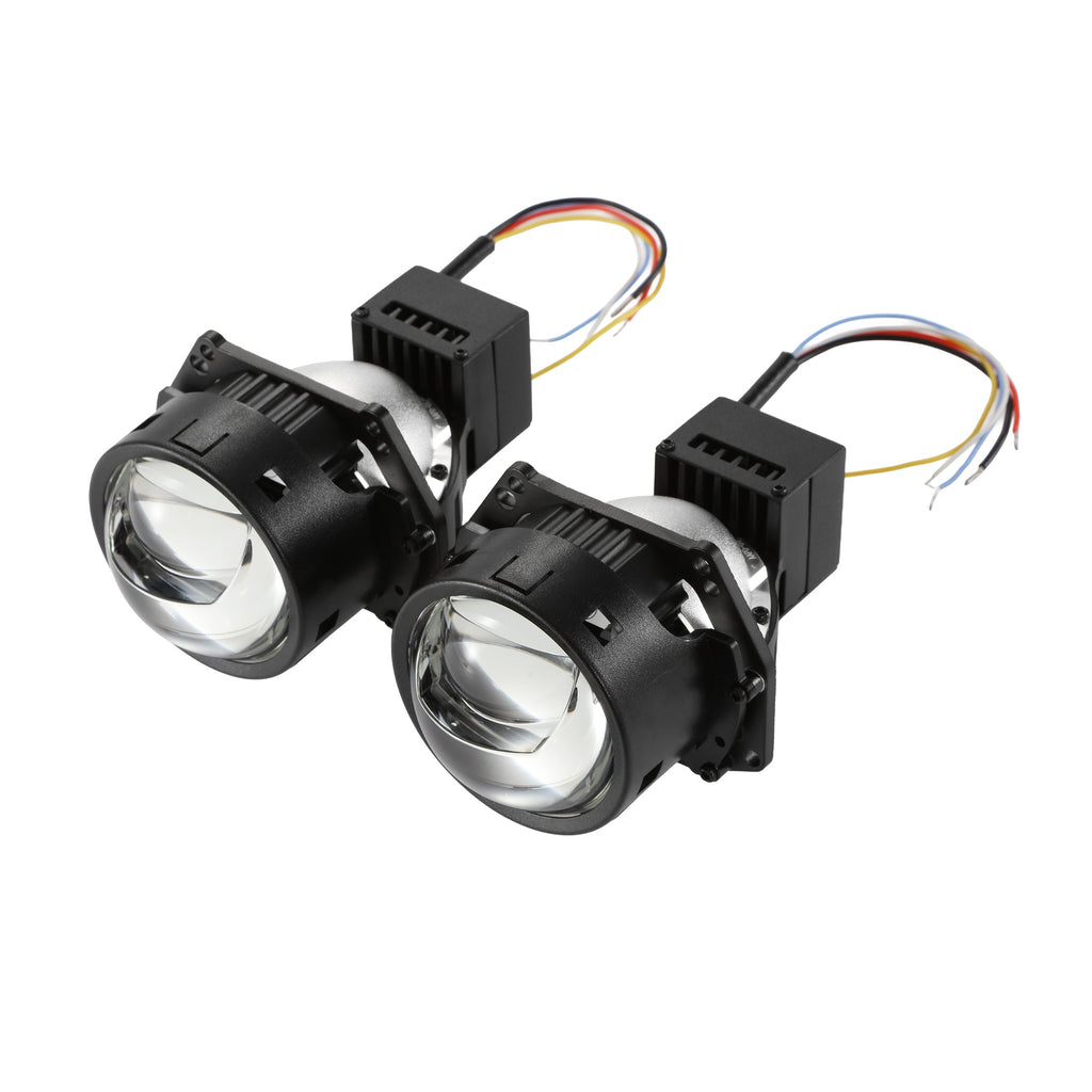 🆕3 Inch 140W Hyperboloid Bi-LED Direct Projector Lens Headlight K9 Series Retrofit Cutting Installation for Car | 2PCS/set