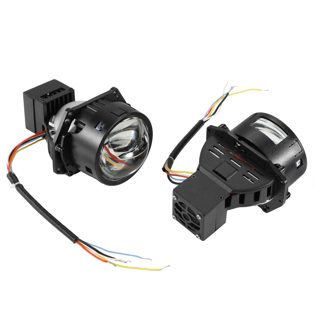 🆕3 Inch 140W Hyperboloid Bi-LED Direct Projector Lens Headlight K9 Series Retrofit Cutting Installation for Car | 2PCS/set