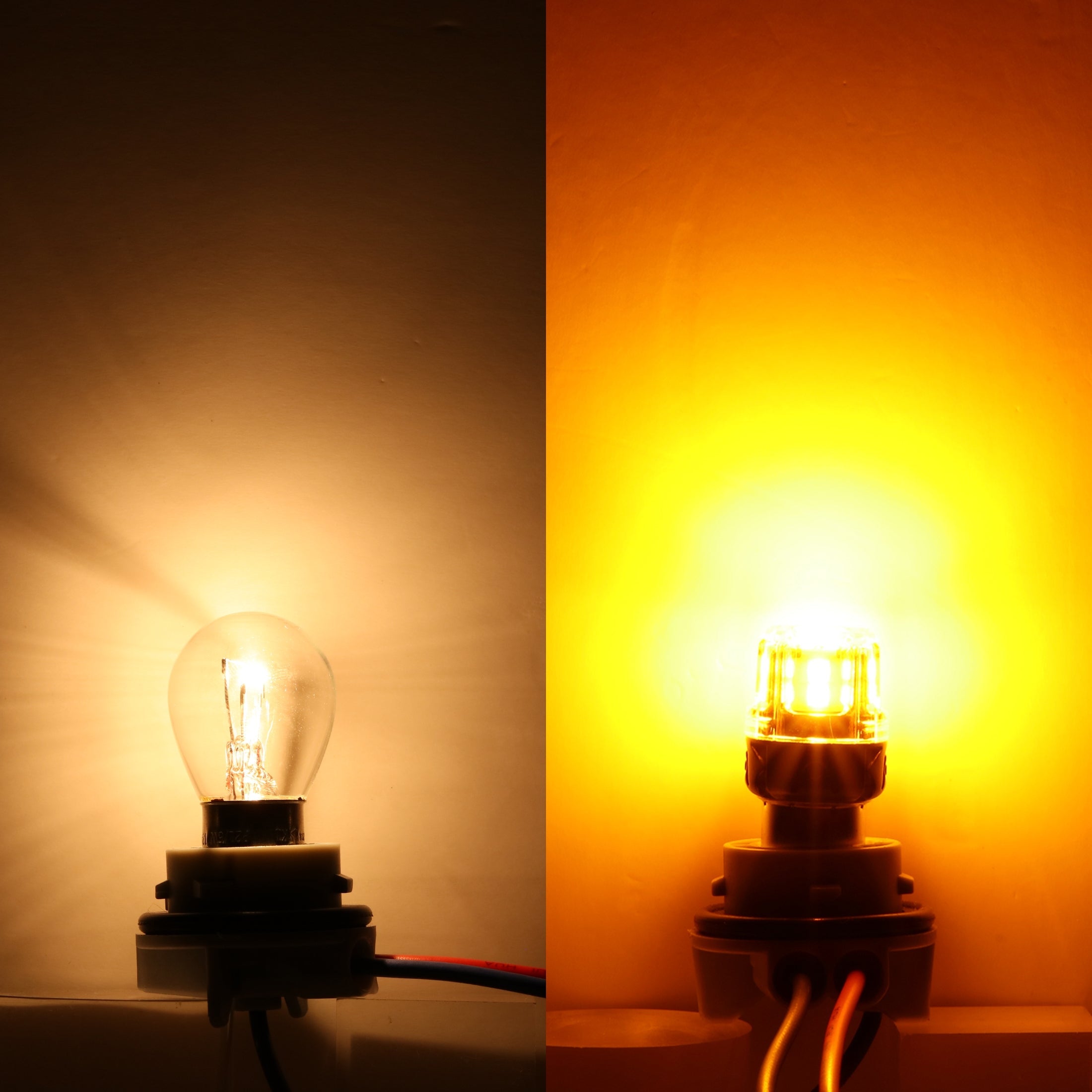 🆕1157 BAY15D LED Turn Signal Light Rear/Front, Side Marker Light Bulbs 13W 500% High Brightness CAN-Bus Error Free 3000K Amber B52 Series | 2 Bulbs