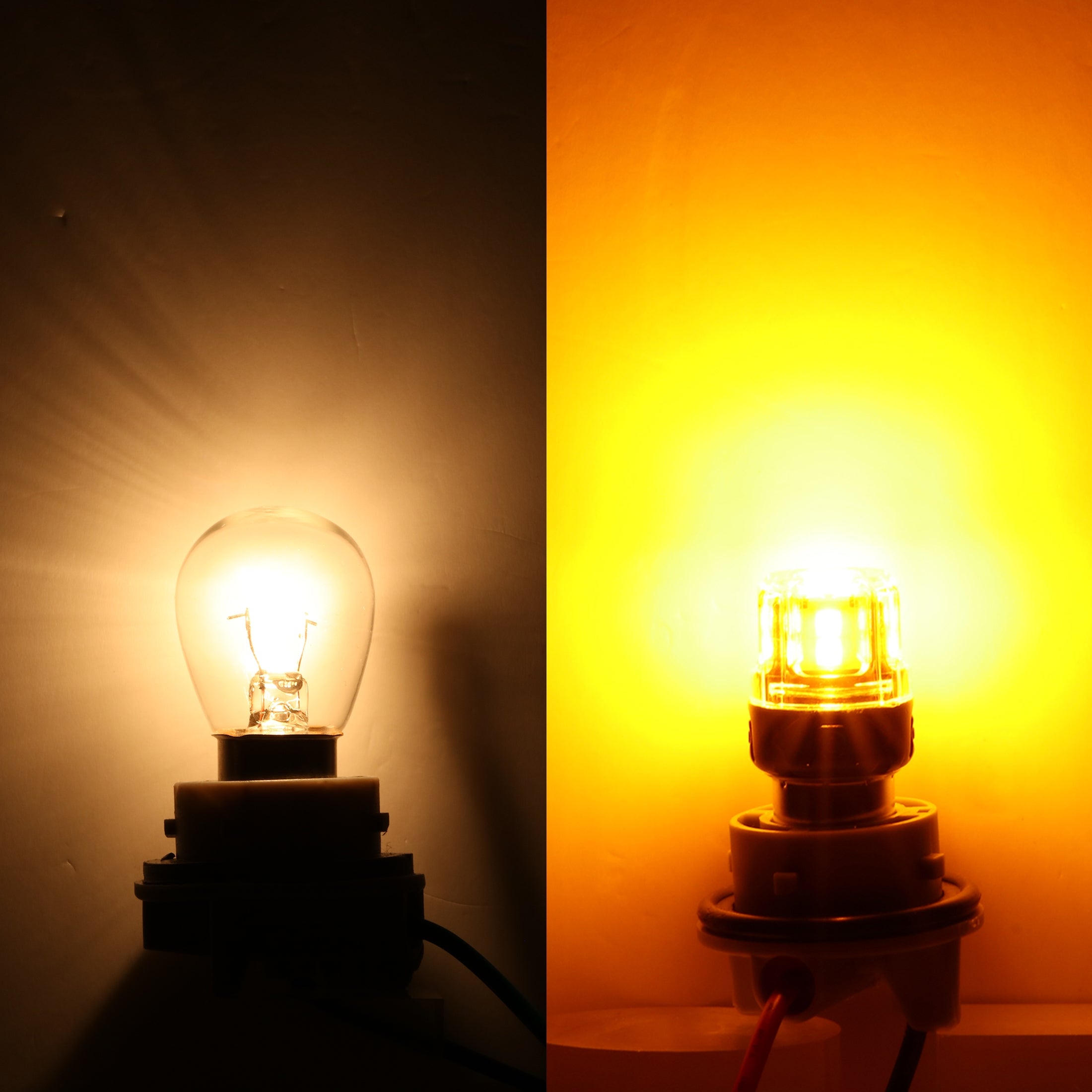 🆕BAU15S 7507 LED Turn Signal Light Rear/Front, Side Maker Light Bulbs 13W 500% High Brightness CAN-Bus Error Free 3000K Amber B52 Series |2 Bulbs