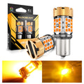 🆕BAU15S 7507 LED Turn Signal Light Rear/Front, Side Maker Light Bulbs 50W 4000LM CAN-Bus Error Free 3000K Amber B21-PRO Series |2 Bulbs