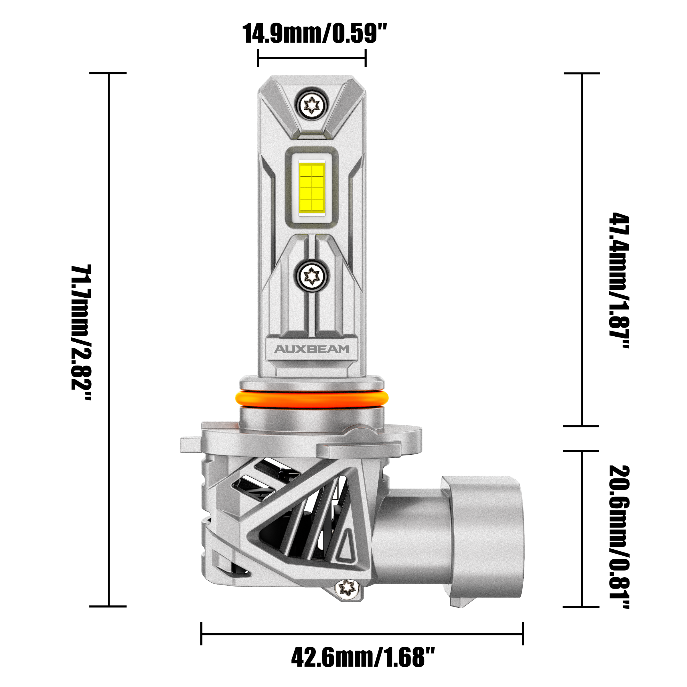 🆕9005+H11 LED Headlight Bulbs 70W 20000LM Q26 Series 1:1 Size Plug-n-Play 6500K Cool White | 4 Bulbs