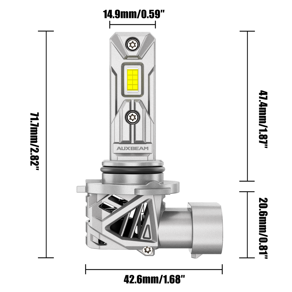 🆕9005+9006 LED Headlight Bulbs 70W 20000LM Q26 Series 1:1 Size Plug-n-Play 6500K Cool White | 4 Bulbs