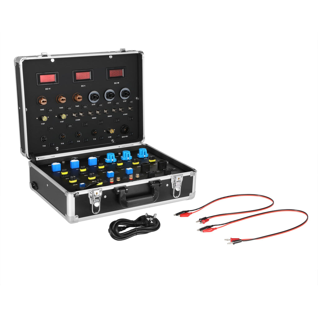 Multifunctional Auto LED Bulbs Tester LED Demo Case with 7- 30V Adjustable Voltage, Fit for Voltage, Power, and Lumen Testing of  Fog Lights and Tail Lights