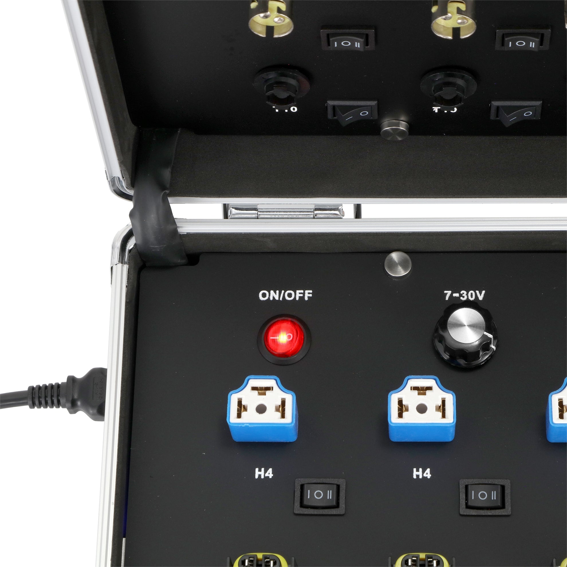 Multifunctional Auto LED Bulbs Tester LED Demo Case with 7- 30V Adjustable Voltage, Fit for Voltage, Power, and Lumen Testing of  Fog Lights and Tail Lights