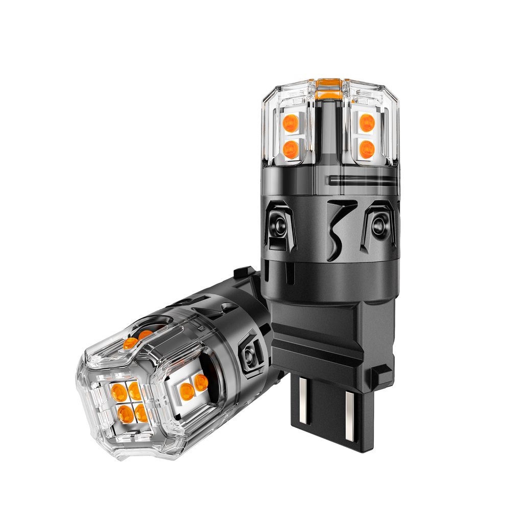 🆕T25 3157 3156 LED Turn Signal Light Rear/Front, Side Marker Light Bulbs 13W 500% High Brightness CAN-Bus Error Free 3000K Amber B52 Series | 2 Bulbs