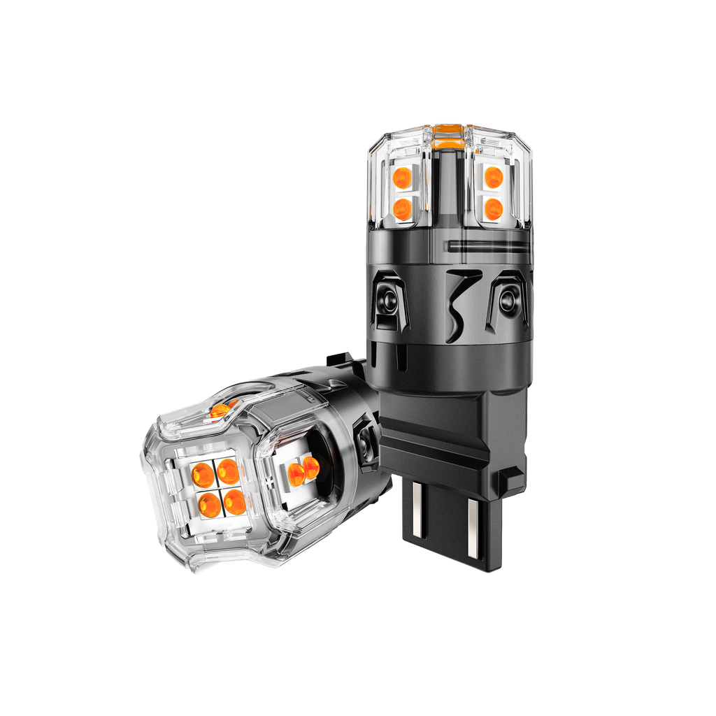 🆕T25 3157 3156 LED Turn Signal Light Rear/Front, Side Marker Light Bulbs 13W 500% High Brightness CAN-Bus Error Free 3000K Amber B52 Series | 2 Bulbs