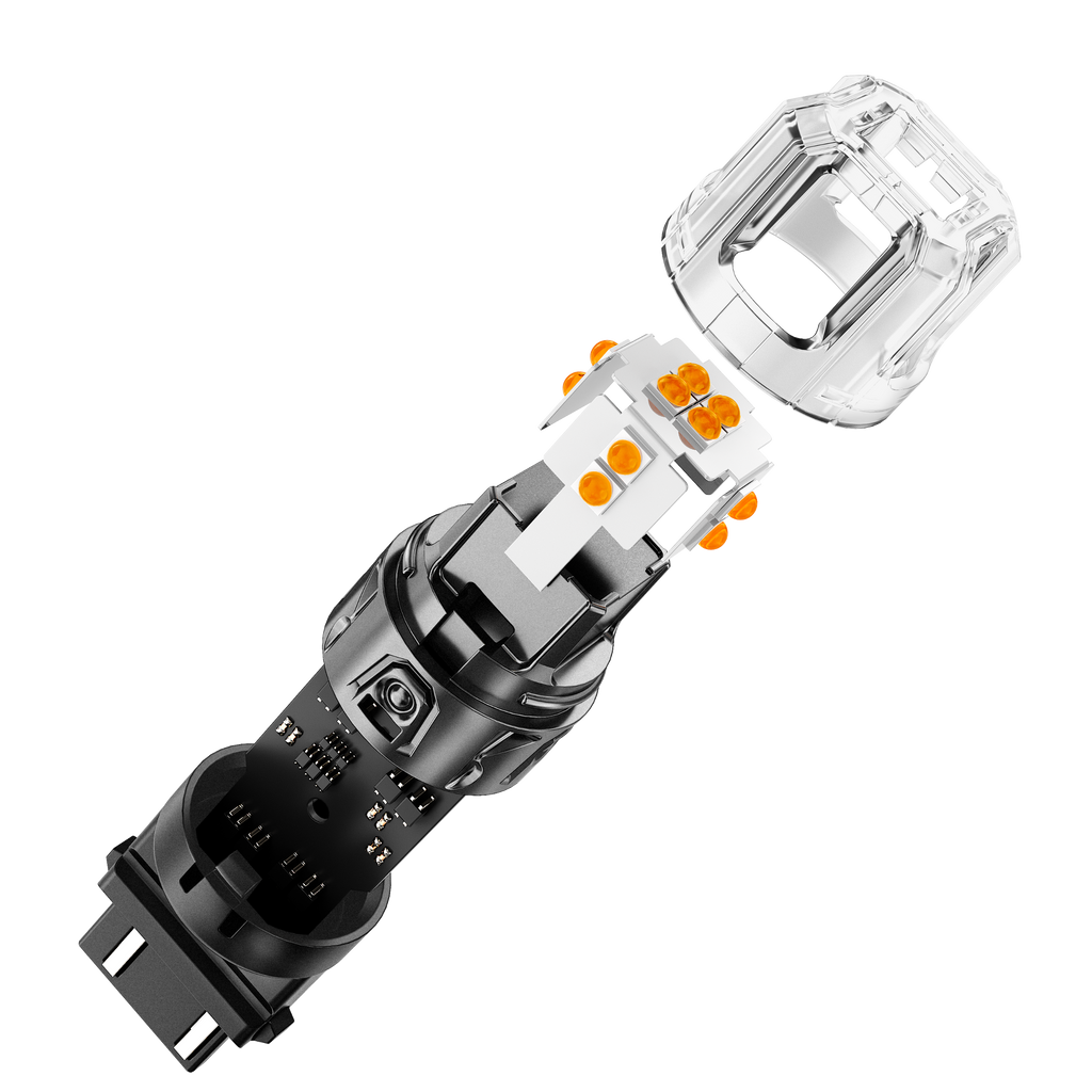 🆕T25 3157 3156 LED Turn Signal Light Rear/Front, Side Marker Light Bulbs 13W 500% High Brightness CAN-Bus Error Free 3000K Amber B52 Series | 2 Bulbs