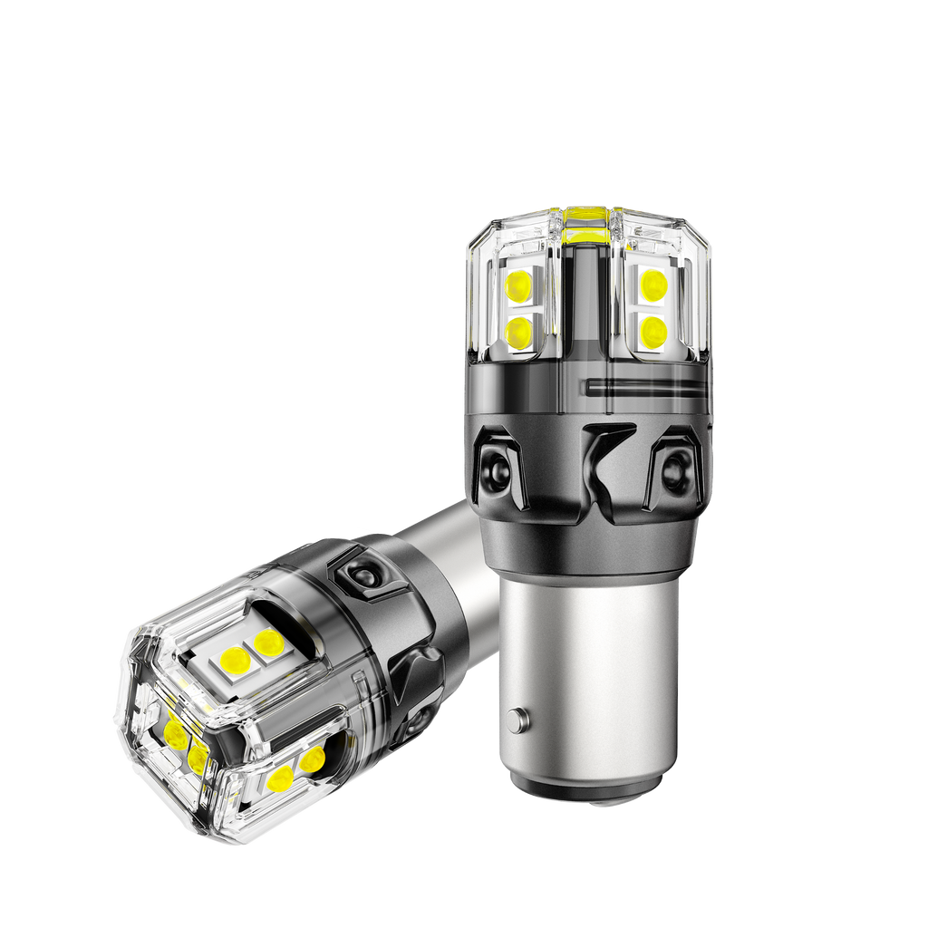 🆕1157 BAY15D LED Backup Reverse/Turn Signal/Brake Tail Light Bulbs 13W 500% High Brightness CAN-Bus Error Free 6500K White B52 Series | 2 Bulbs