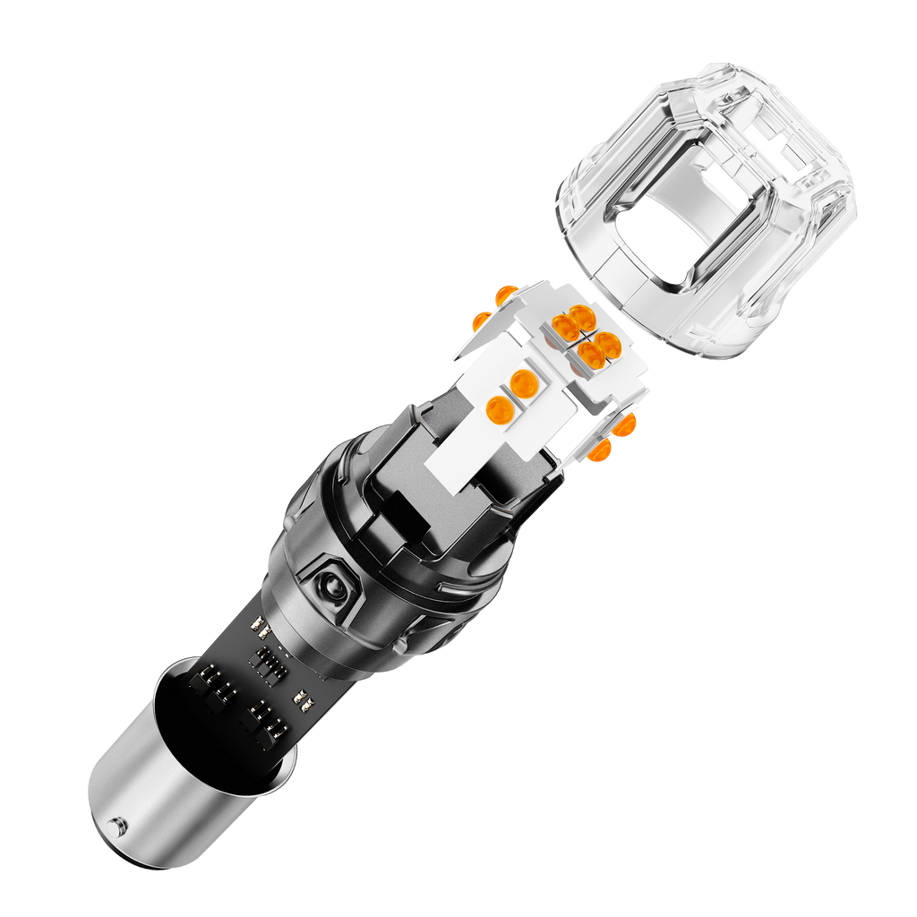 🆕1157 BAY15D LED Turn Signal Light Rear/Front, Side Marker Light Bulbs 13W 500% High Brightness CAN-Bus Error Free 3000K Amber B52 Series | 2 Bulbs
