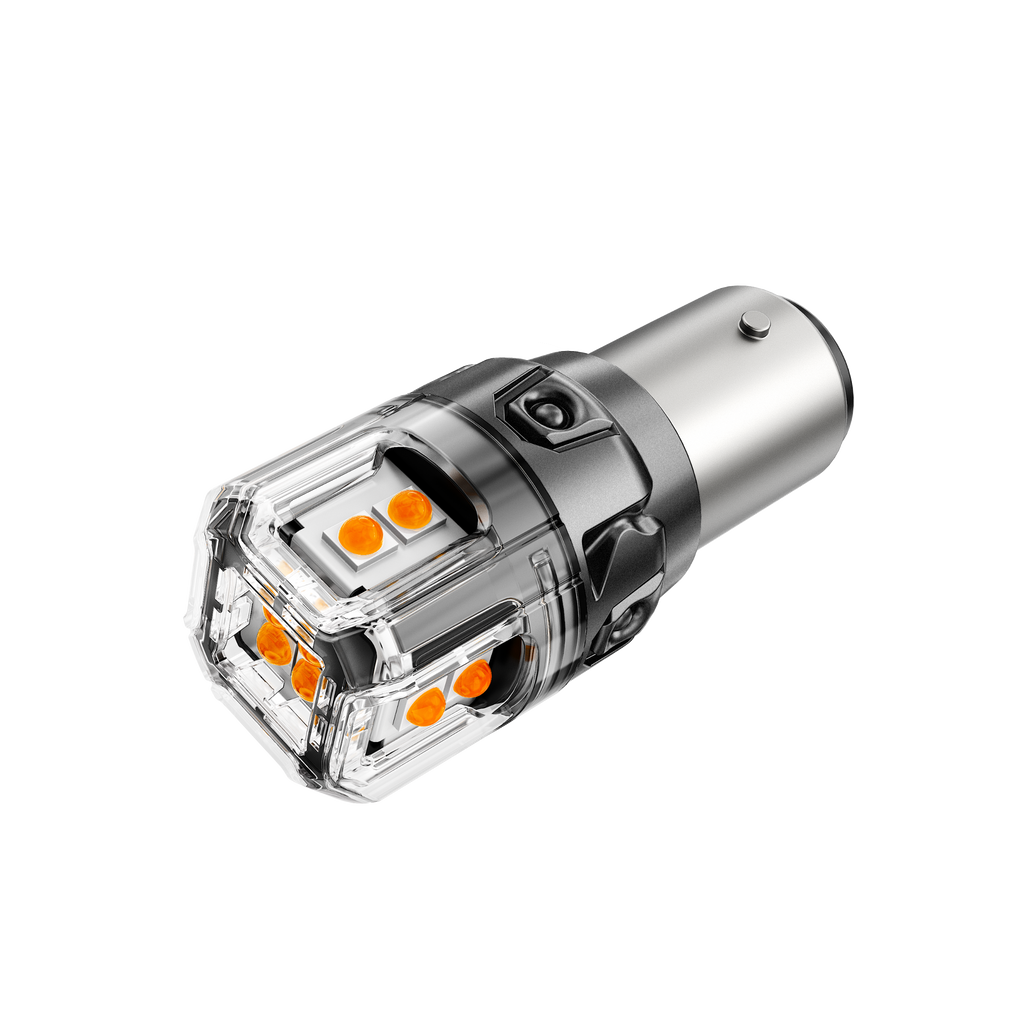 🆕1157 BAY15D LED Turn Signal Light Rear/Front, Side Marker Light Bulbs 13W 500% High Brightness CAN-Bus Error Free 3000K Amber B52 Series | 2 Bulbs