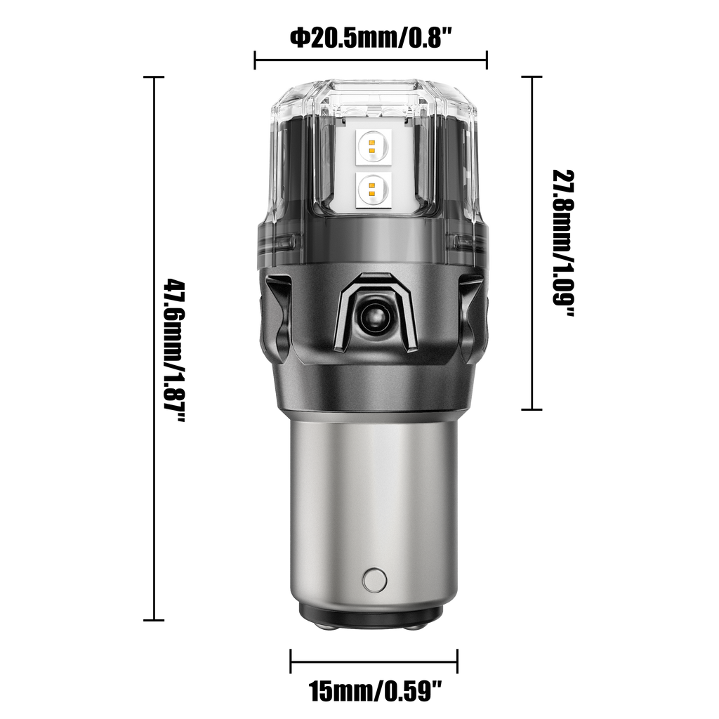 🆕1157 BAY15D LED Brake/Tail Light Bulbs 11W 500% High Brightness CAN-Bus Error Free Red B52 Series | 2 Bulbs