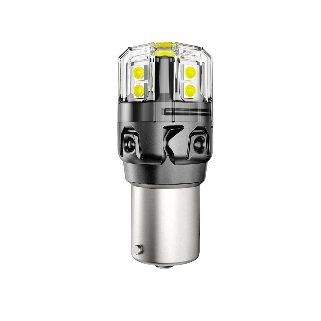 🆕1156 P21W BA15S LED Backup Reverse/Turn Signal/Brake Tail Light Bulbs 500% High Brightness CAN-Bus Error Free 6500K White B52 Series | 2 Bulbs