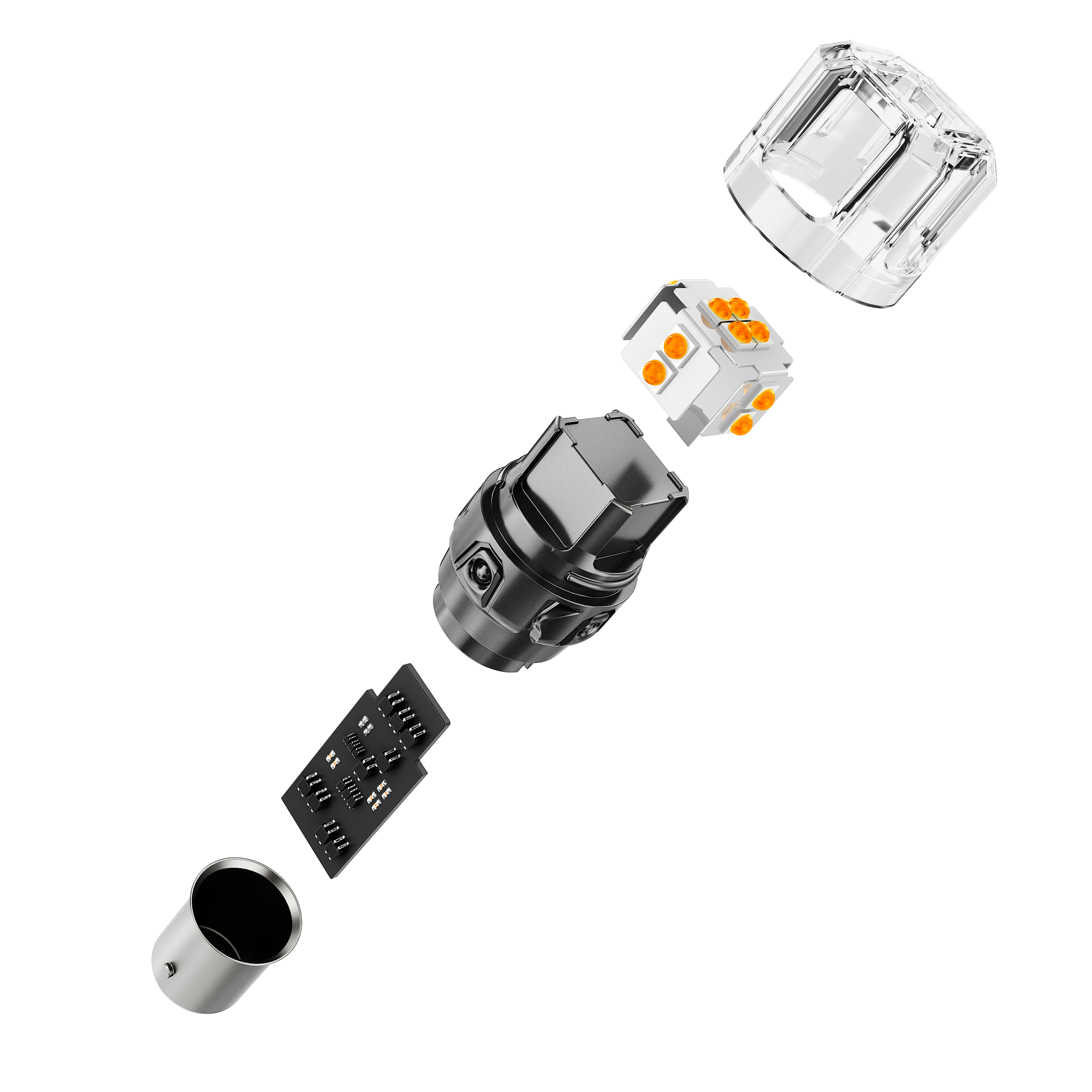 🆕1156 BA15S LED Turn Signal Light Rear/Front, Side Maker Light Bulbs 13W 500% High Brightness CAN-Bus Error Free 3000K Amber B52 Series | 2 Bulbs