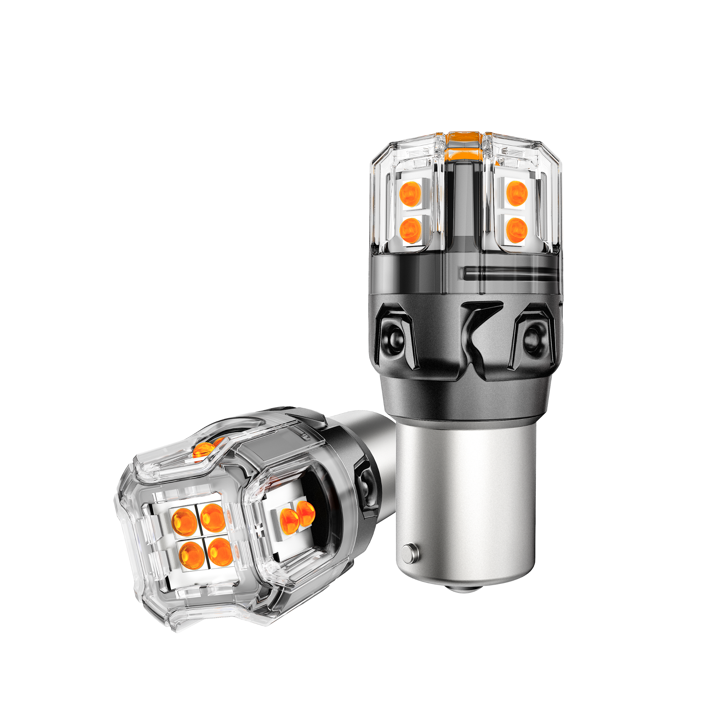 🆕1156 BA15S LED Turn Signal Light Rear/Front, Side Maker Light Bulbs 13W 500% High Brightness CAN-Bus Error Free 3000K Amber B52 Series | 2 Bulbs
