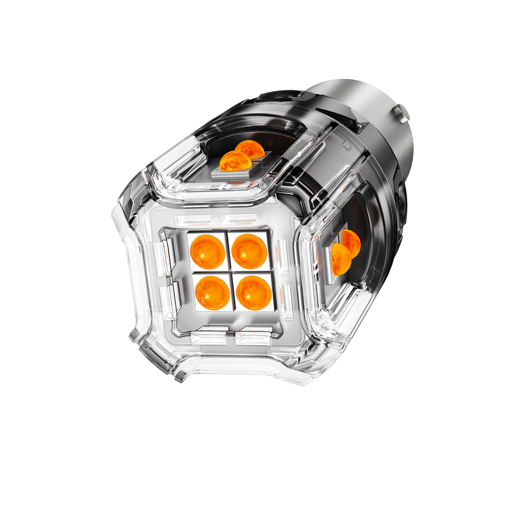 🆕BAU15S 7507 LED Turn Signal Light Rear/Front, Side Maker Light Bulbs 13W 500% High Brightness CAN-Bus Error Free 3000K Amber B52 Series |2 Bulbs