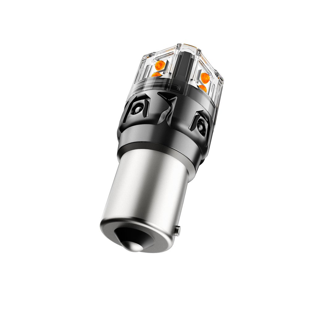 🆕BAU15S 7507 LED Turn Signal Light Rear/Front, Side Maker Light Bulbs 13W 500% High Brightness CAN-Bus Error Free 3000K Amber B52 Series |2 Bulbs