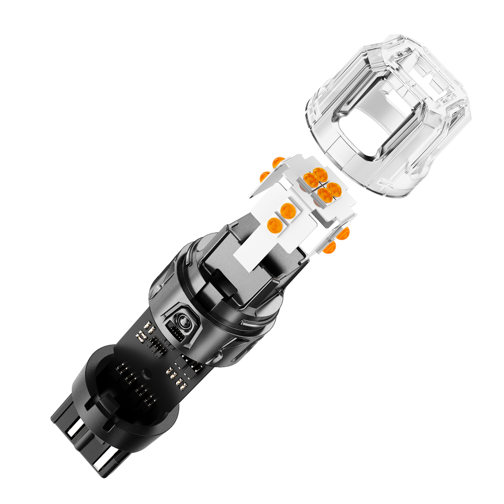 🆕7440 7440A LED Turn Signal Light Rear/Front, Side Marker Light Bulbs 13W 500% High Brightness CAN-Bus Error Free 3000K Amber B52 Series |2 Bulbs
