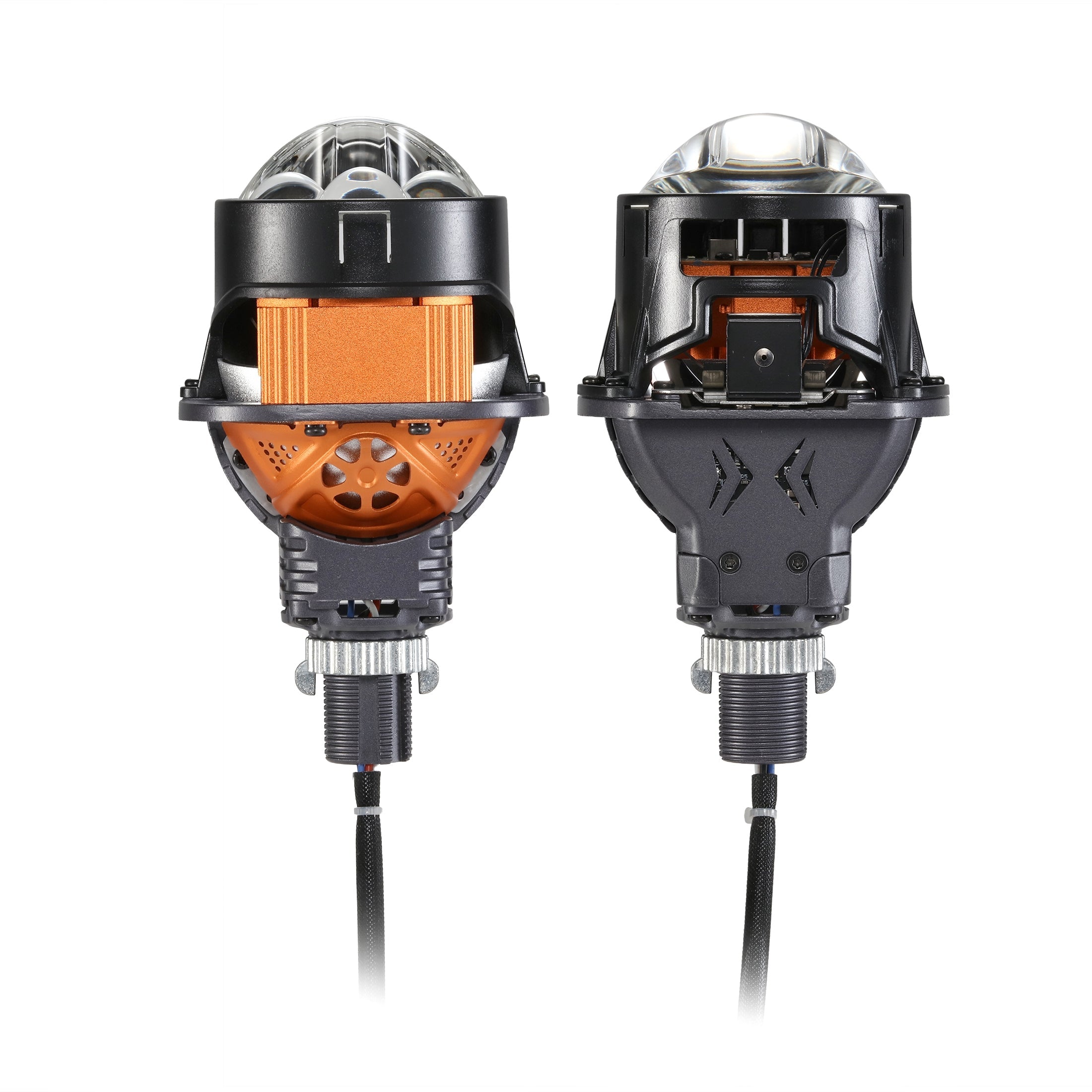 🆕2.5 Inch 100W 6000K Bi-LED Projector Headlight with 3 Direct Laser High Beam Lenses S8 Series – Non-Destructive Installation for Cars | 2pcs/Set