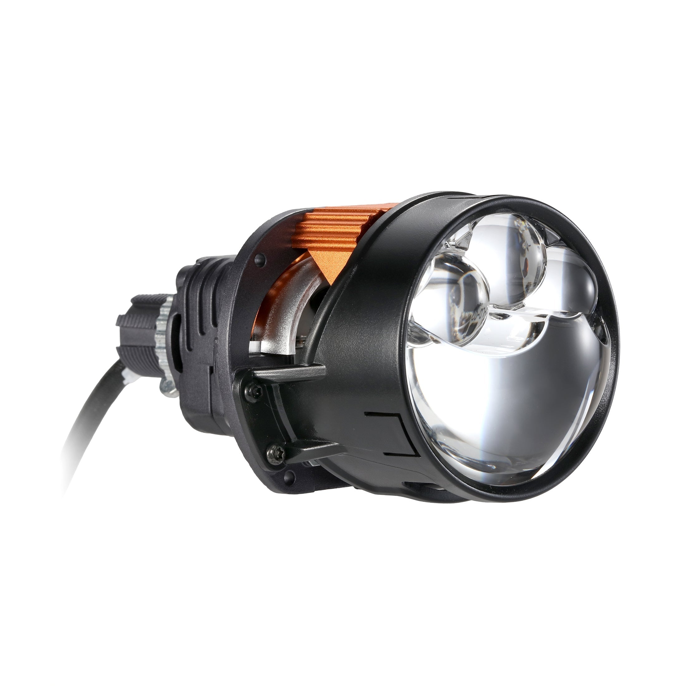 🆕2.5 Inch 100W 6000K Bi-LED Projector Headlight with 3 Direct Laser High Beam Lenses S8 Series – Non-Destructive Installation for Cars | 2pcs/Set