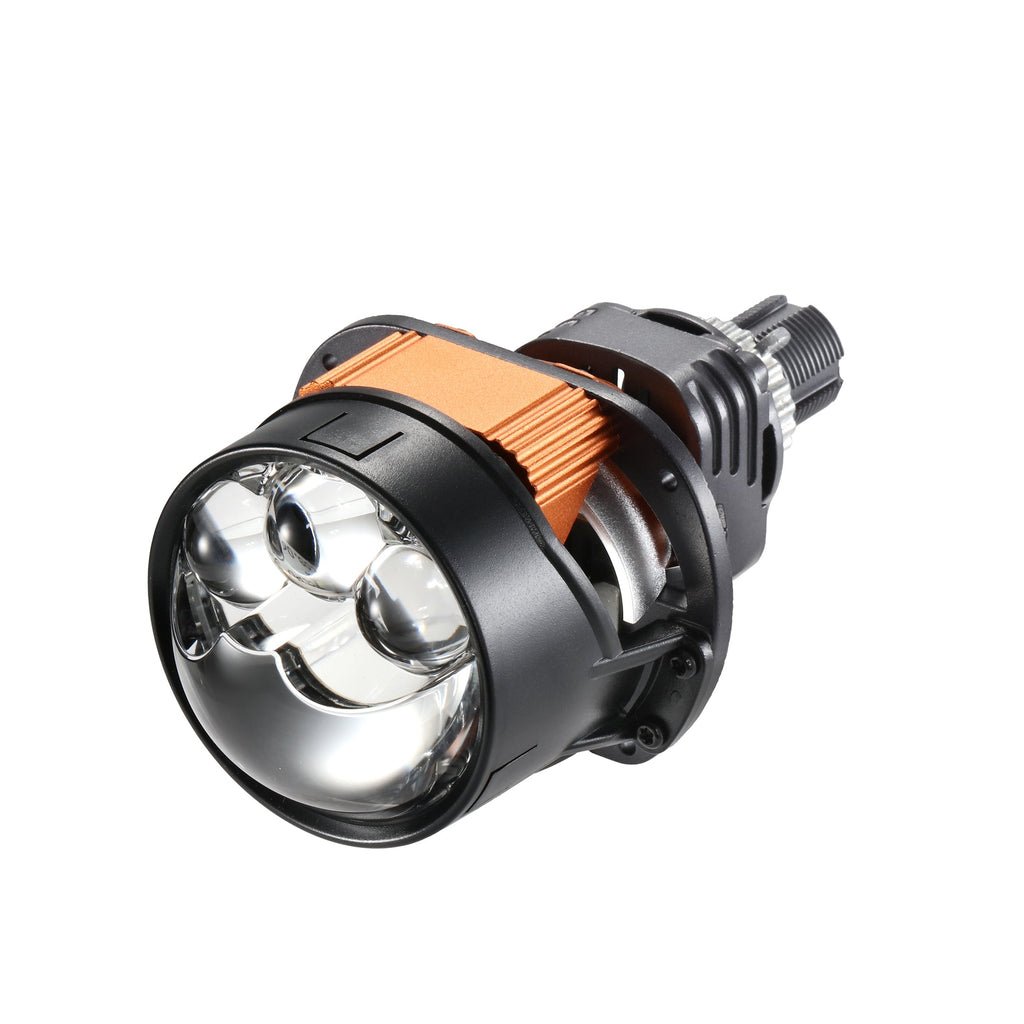 🆕2.5 Inch 100W 6000K Bi-LED Projector Headlight with 3 Direct Laser High Beam Lenses S8 Series – Non-Destructive Installation for Cars | 2pcs/Set