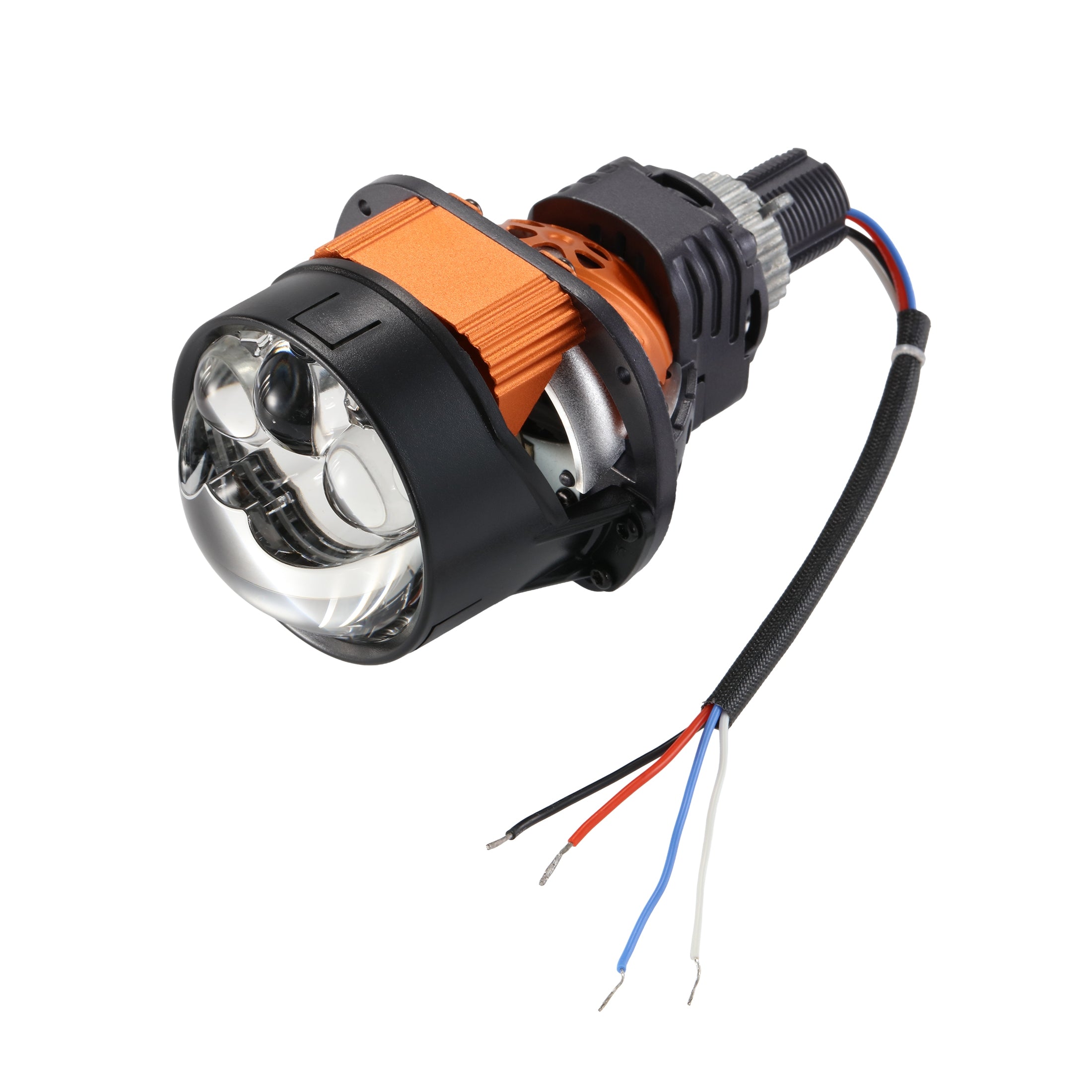 🆕2.5 Inch 100W 6000K Bi-LED Projector Headlight with 3 Direct Laser High Beam Lenses S8 Series – Non-Destructive Installation for Cars | 2pcs/Set