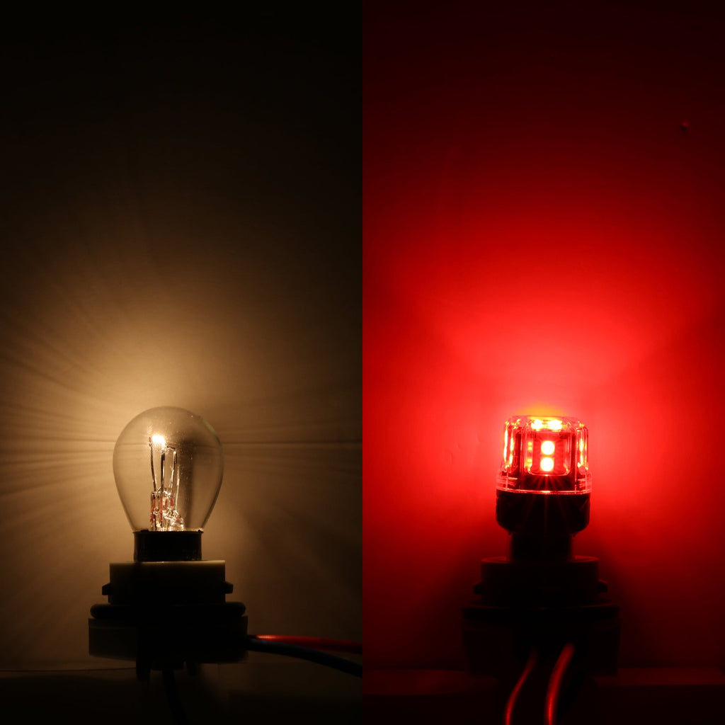 🆕1157 BAY15D LED Brake/Tail Light Bulbs 11W 500% High Brightness CAN-Bus Error Free Red B52 Series | 2 Bulbs