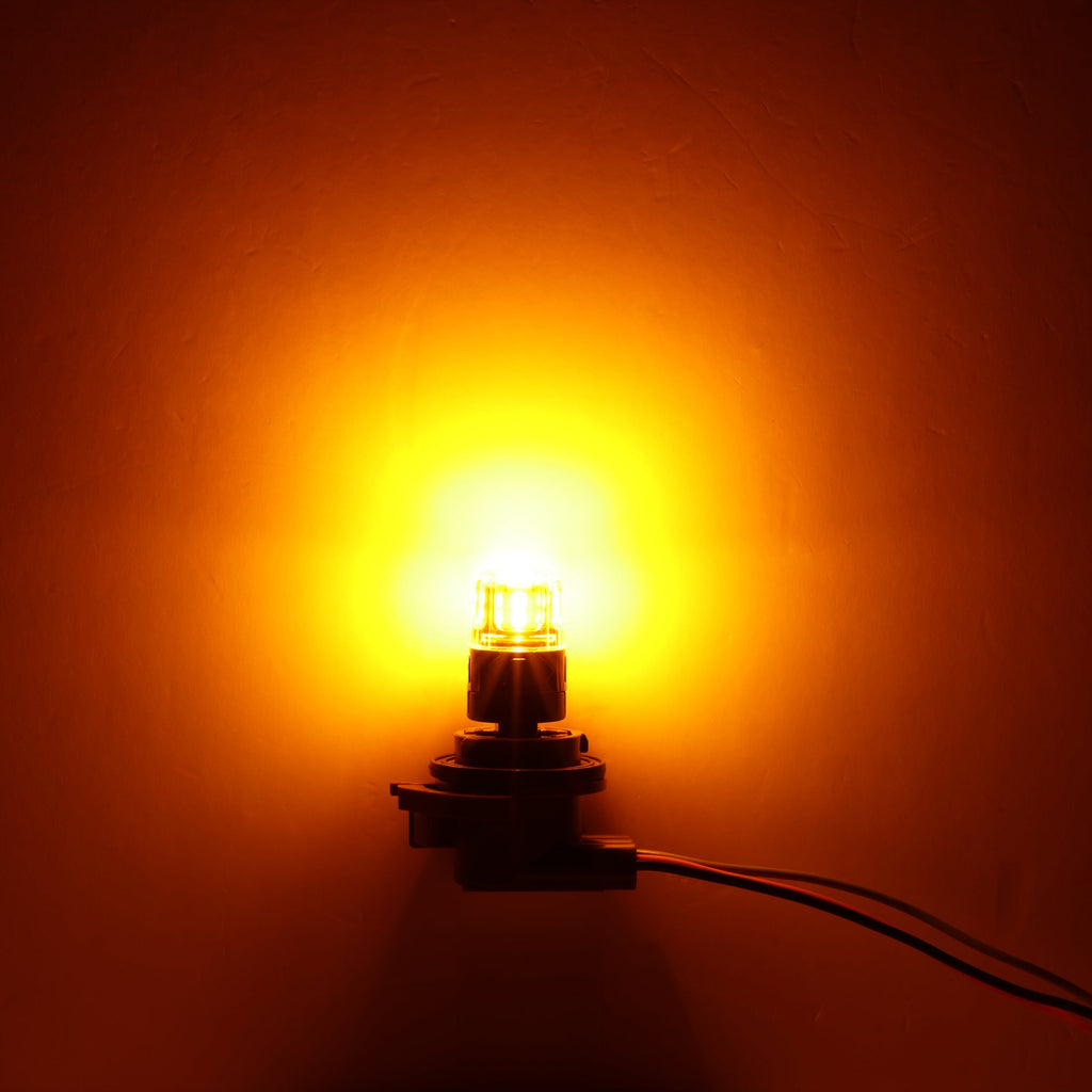 🆕T25 3157 3156 LED Turn Signal Light Rear/Front, Side Marker Light Bulbs 13W 500% High Brightness CAN-Bus Error Free 3000K Amber B52 Series | 2 Bulbs