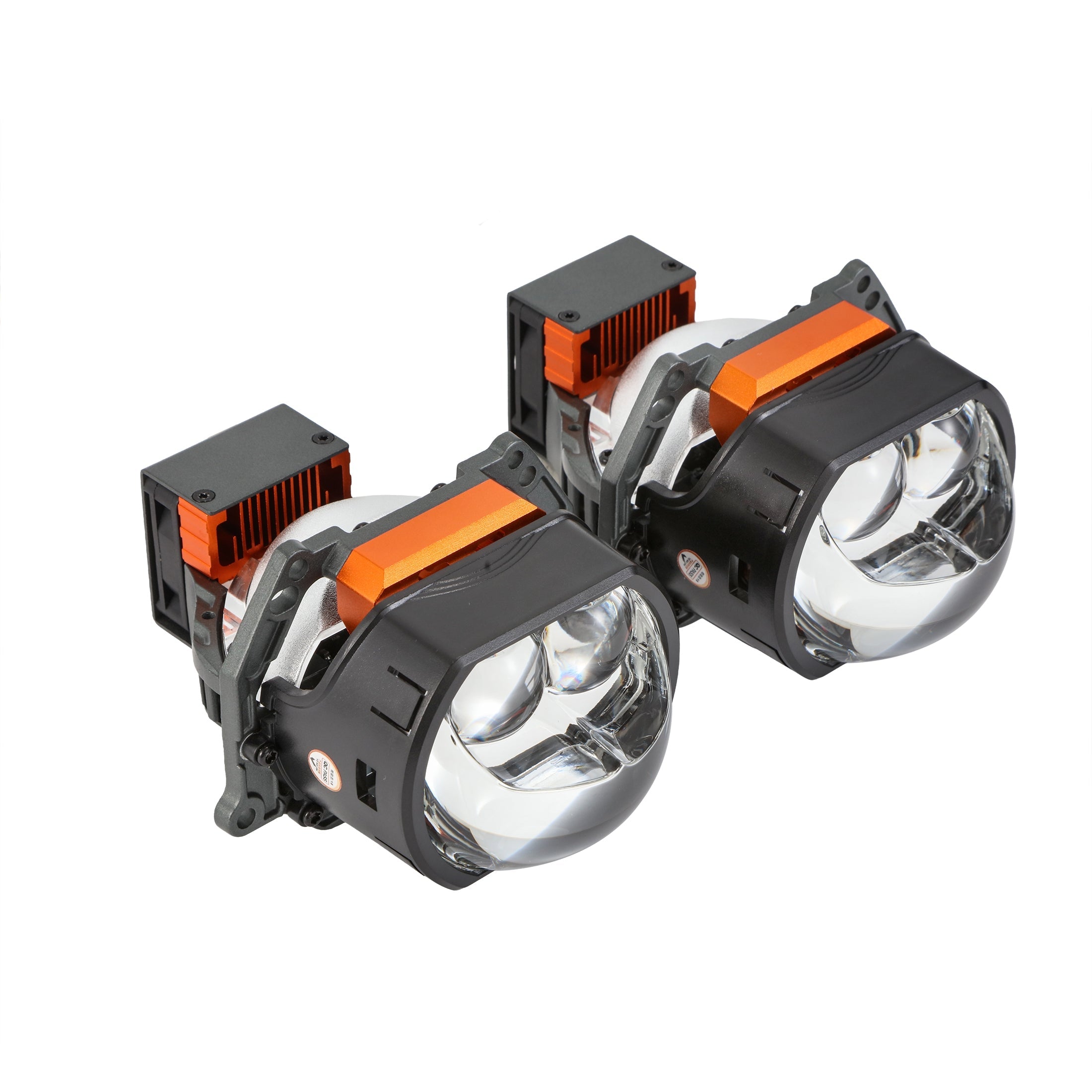 🆕3 Inch 144W 6000K Hyperboloid Bi-LED Projector Lens Headlight with Square Spot Auxiliary High Beam K9 Series, Retrofit Cutting Installation for Car | 2PCS/Set