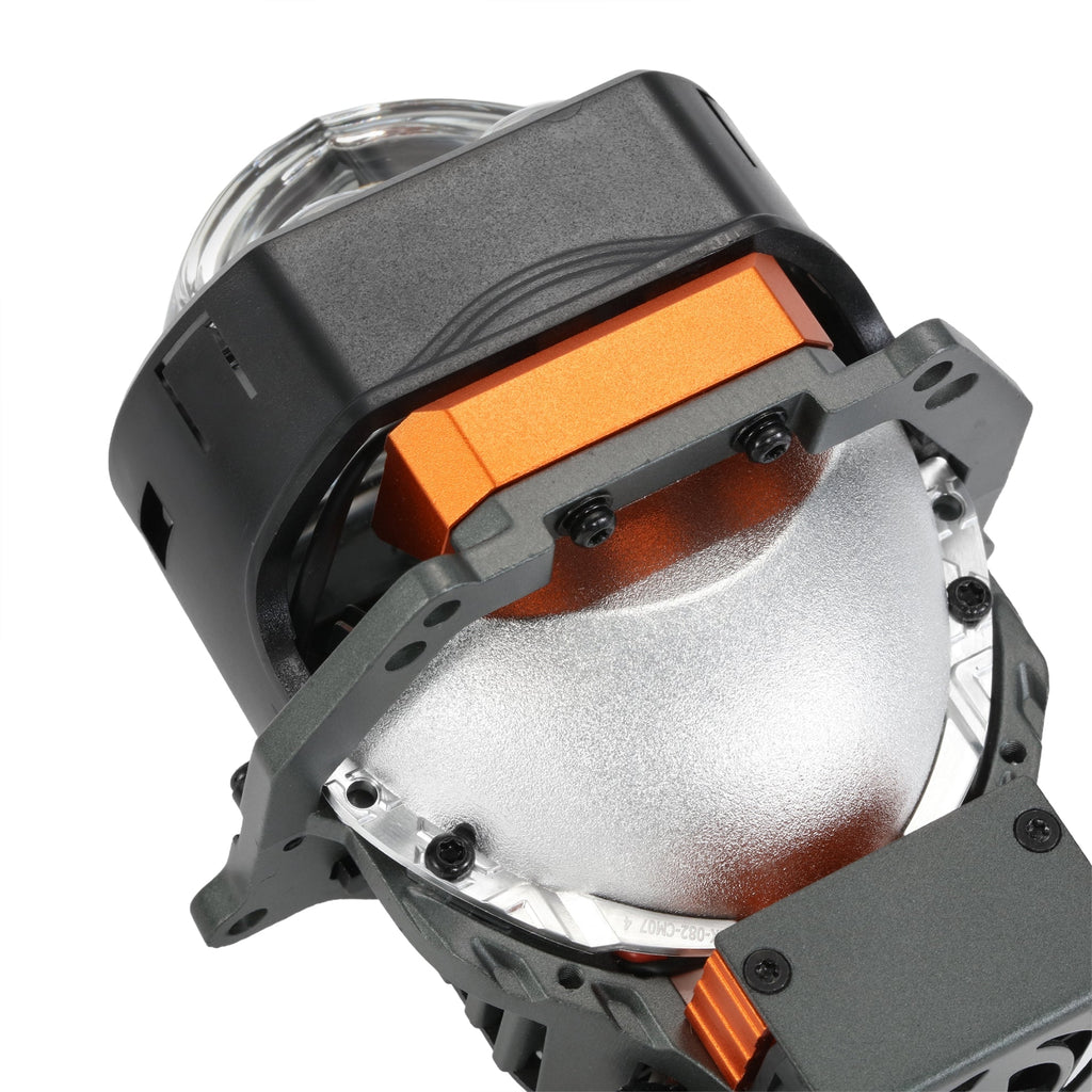 🆕3 Inch 144W 6000K Hyperboloid Bi-LED Projector Lens Headlight with Square Spot Auxiliary High Beam K9 Series, Retrofit Cutting Installation for Car | 2PCS/Set