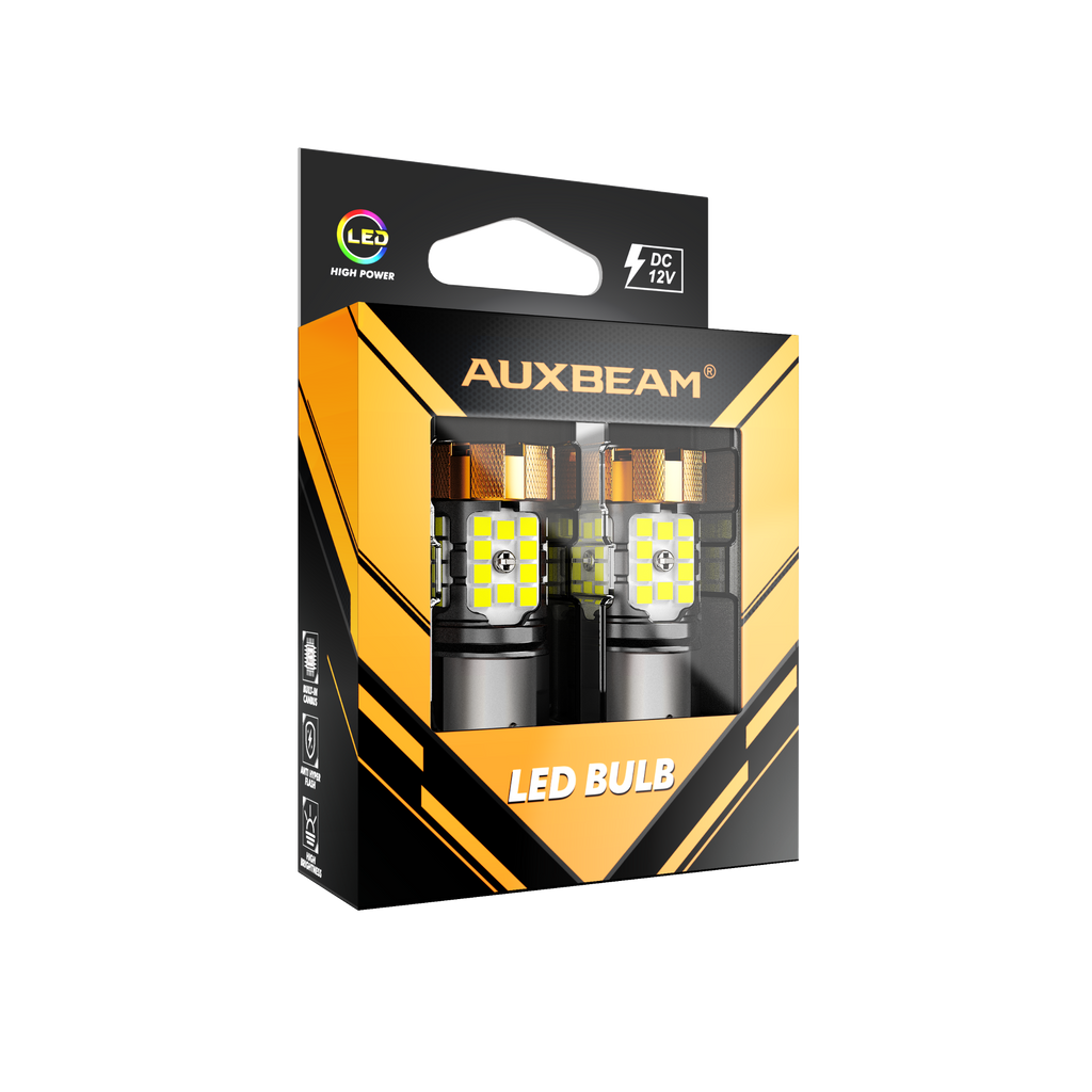 🆕1157 BAY15D LED Backup Reverse/Turn Signal/Brake Tail Light Bulbs 50W 4000LM CAN-Bus Error Free 6500K White B21-PRO Series | 2 Bulbs