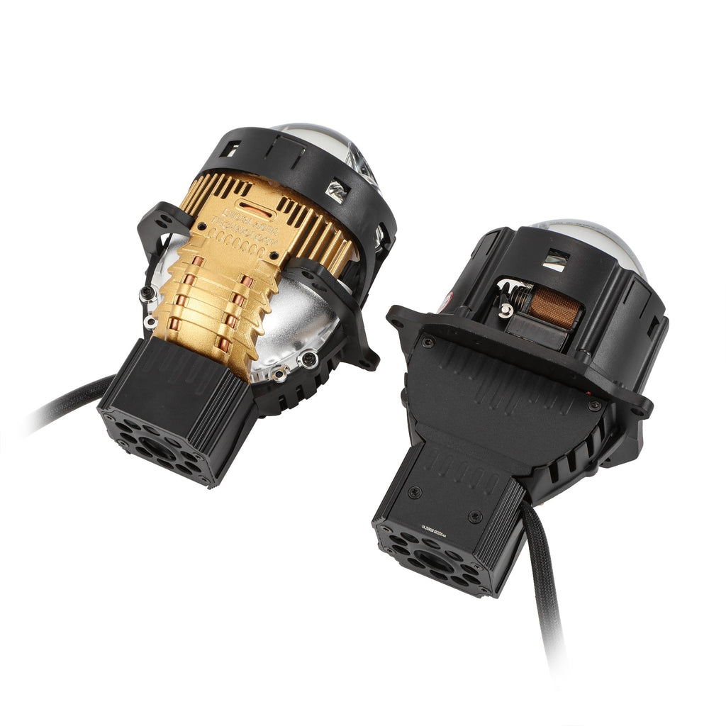 🆕3 Inch 170W 6000K Hyperboloid Bi-LED Projector Lens Headlight with Round Spot Auxiliary High Beam K9 Series, Retrofit Cutting Installation for Car | 2PCS/Set
