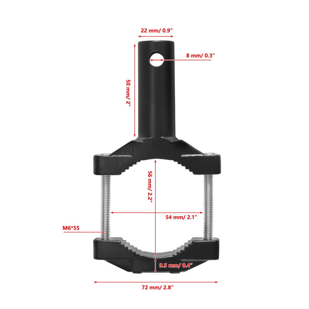 Universal Spotlight Mount Bracket Extension Tube Clamp for Motorcycle, Headlight Bracket Spot Fog Light Lamp Tube Mount, For Most ATVs, Vehicles, Trucks, Ships, Agricultural Vehicles | 2 Set