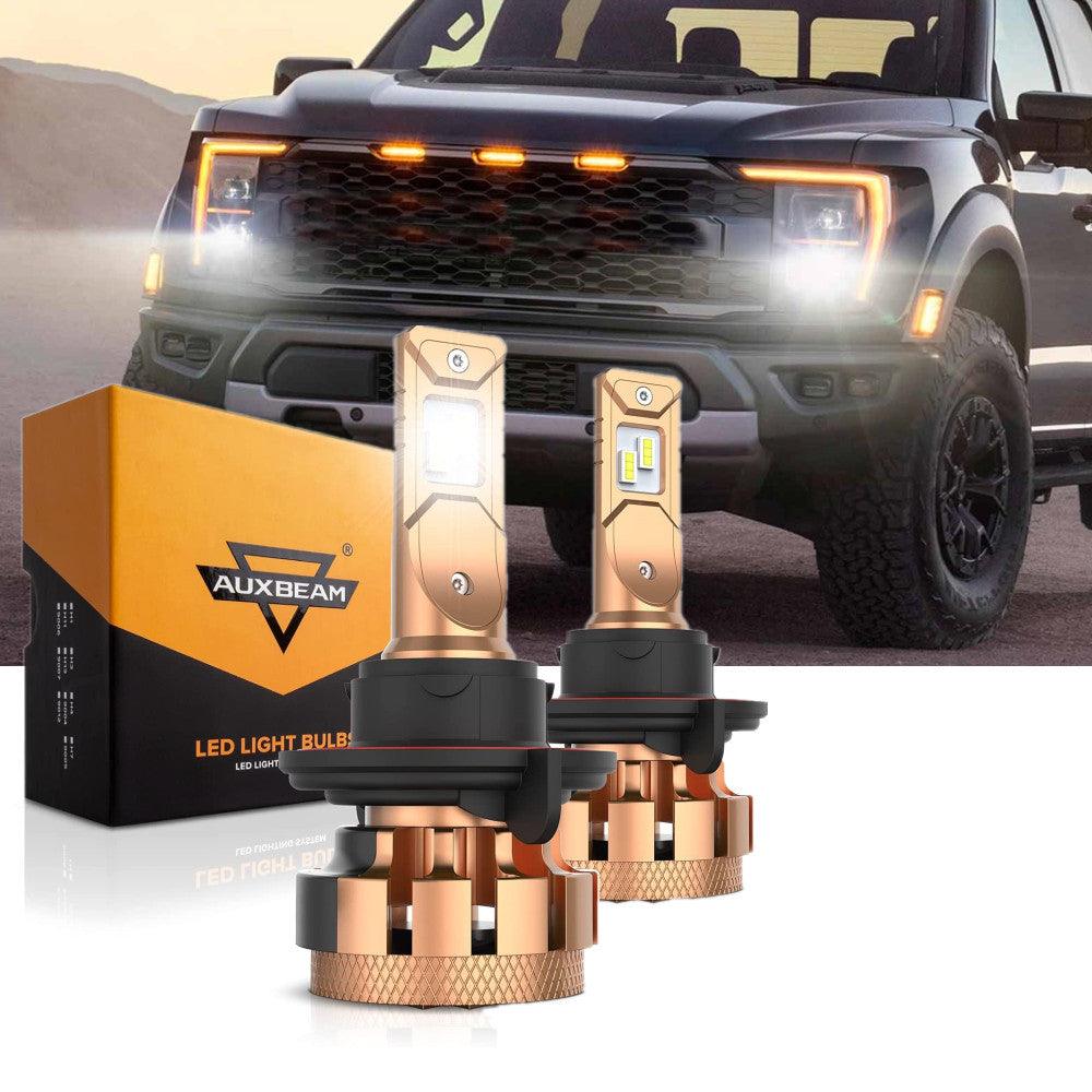For FORD F150 F250 F350 F-16 Plus Series H13 Built-in Canbus Automotive Grade 14000LM LED Light Bulbs High Low Beam Bundle