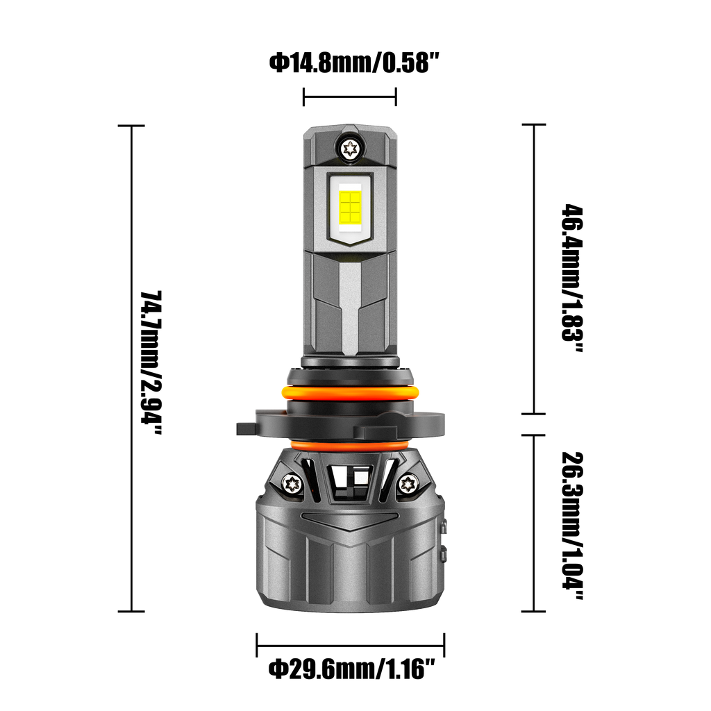 🆕9005+H11 LED Headlight Bulbs 100W 22000LM F18 Series 1:1 Mini Size 6500K Cool White | 4 Bulbs