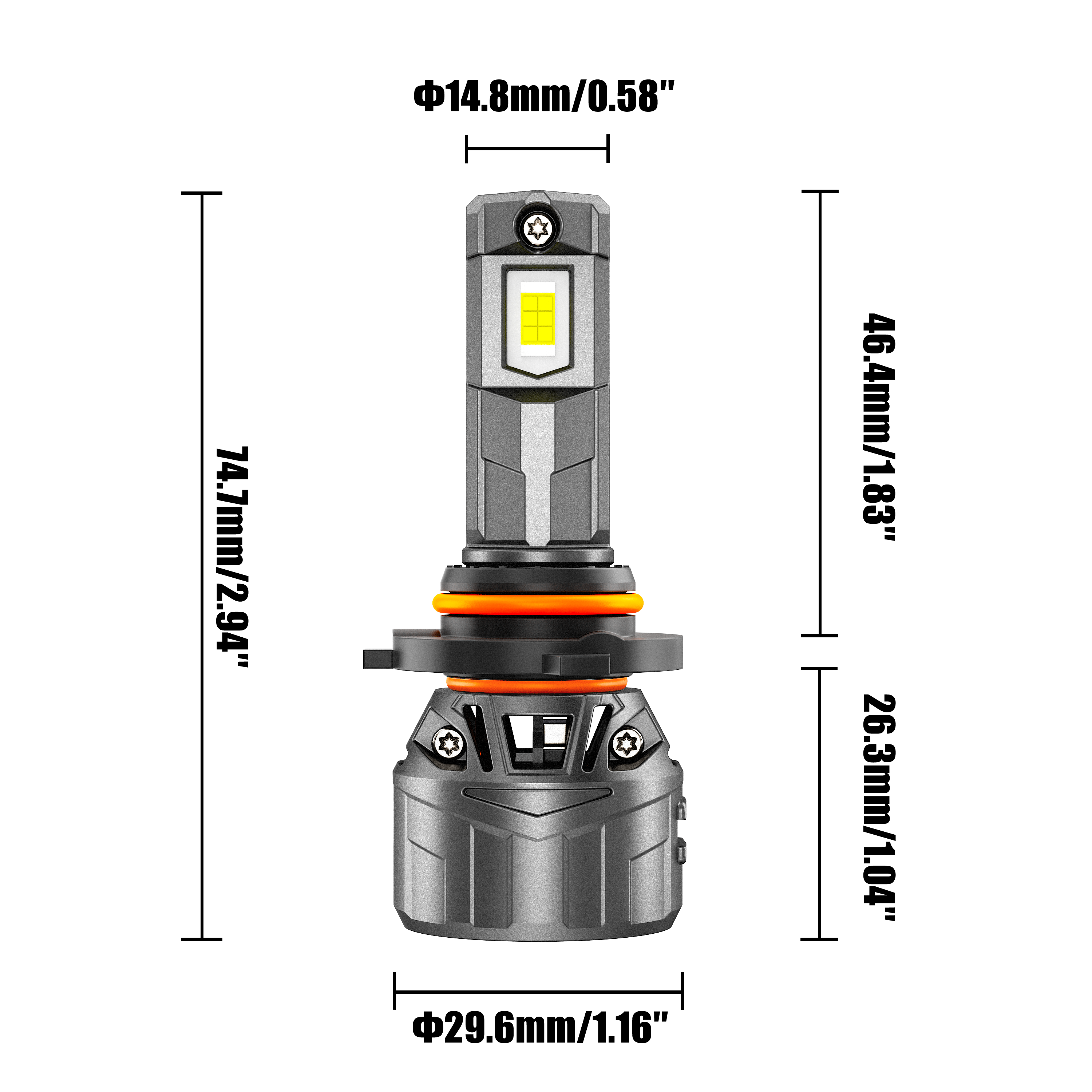 🆕9005+H11 LED Headlight Bulbs 100W 22000LM F18 Series 1:1 Mini Size 6500K Cool White | 4 Bulbs
