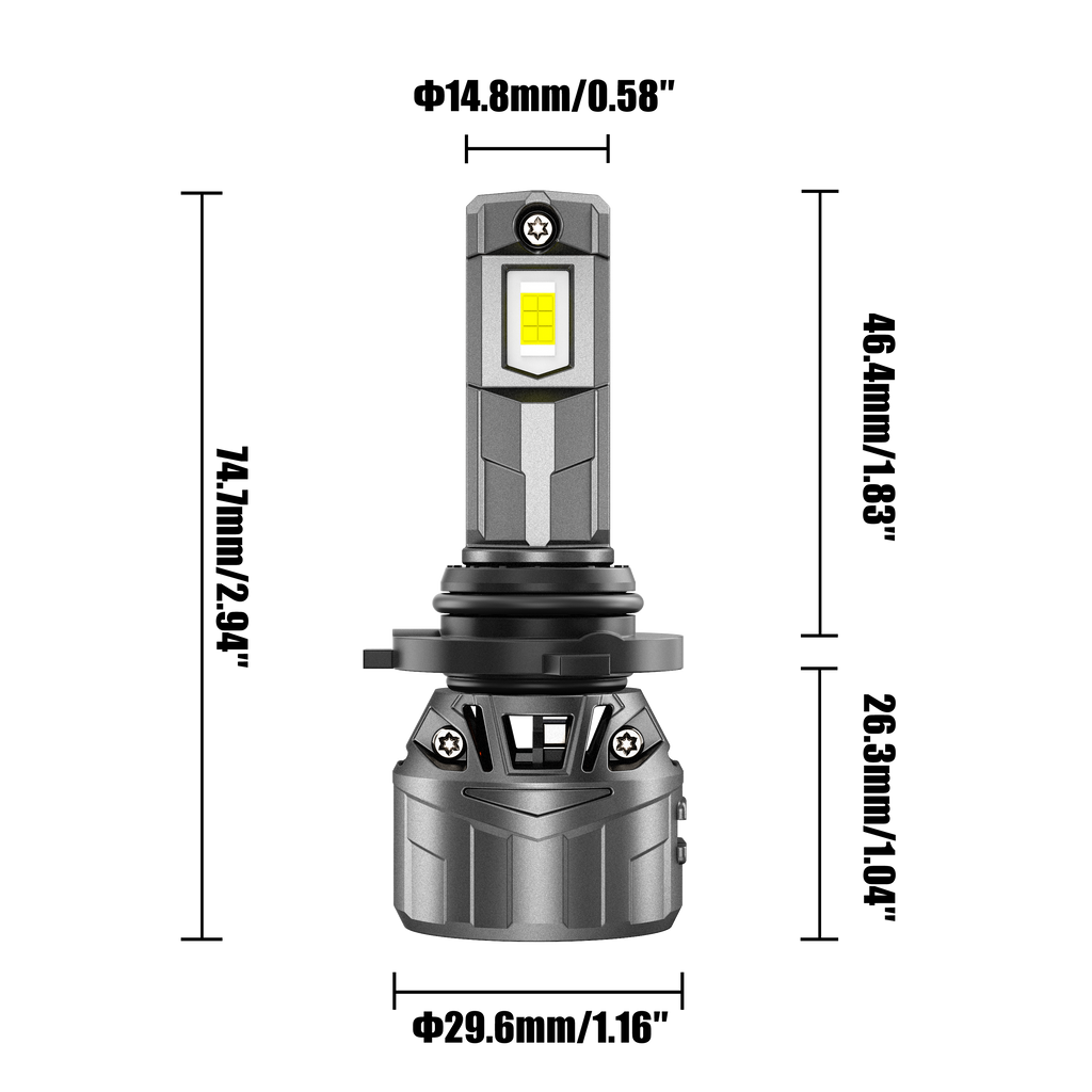 🆕9006/HB4 LED Headlight Bulbs100W 22000LM F18 Series 1:1 Mini Size 6500K Cool White | 2 Bulbs