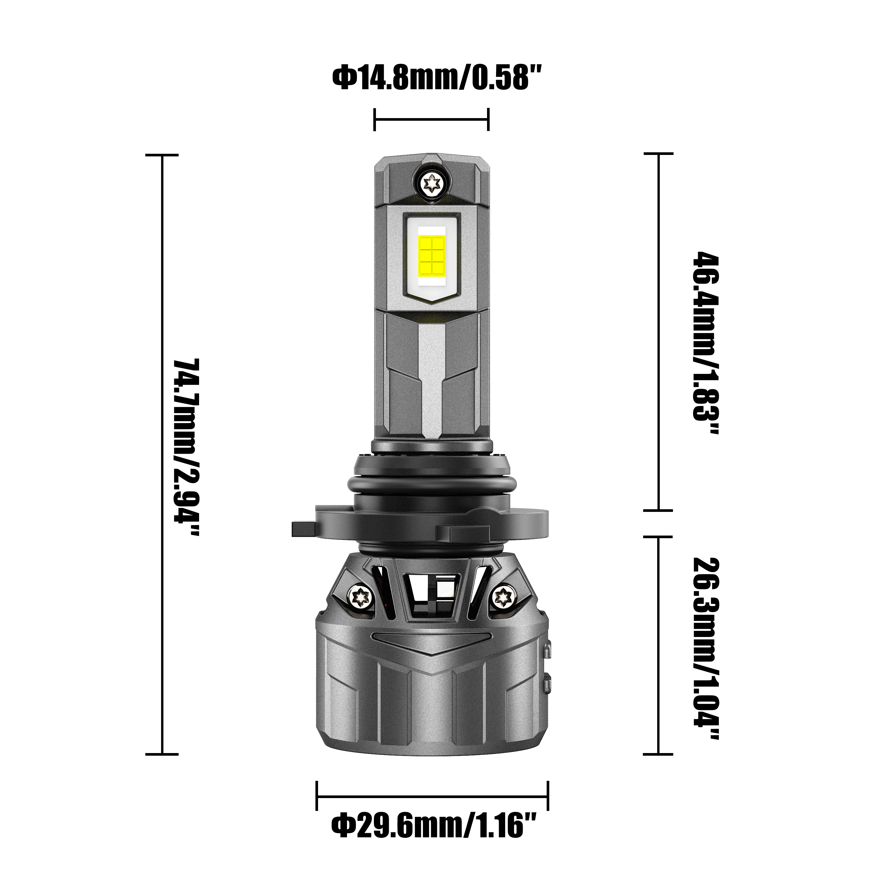 🆕9006/HB4 LED Headlight Bulbs100W 22000LM F18 Series 1:1 Mini Size 6500K Cool White | 2 Bulbs
